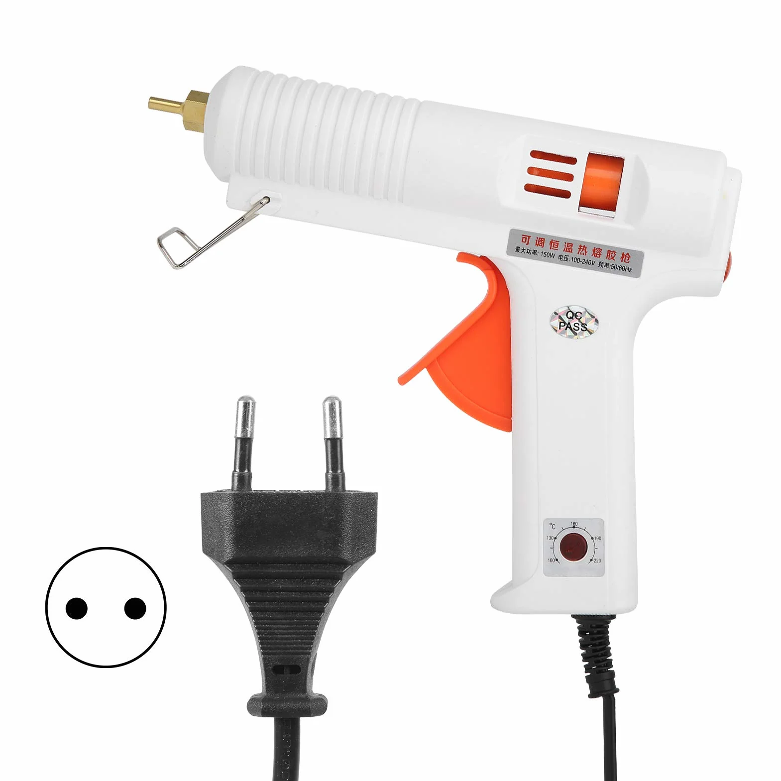 Bezprzewodowy Pistolet do Klejenia na Gorąco, 150 W AC, 100–240 V, Regulowana Stała Temperatura, Klejenie Delikatnych Tkanin, Drewna i Metali, Pistolet do Klejenia na Gorąco do