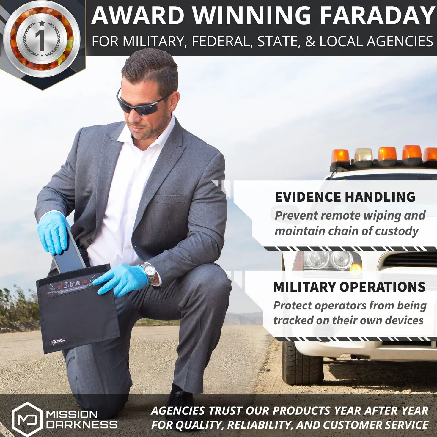 Mission Darkness Faraday torba na telefony ekranowanie urządzeń dla egzekwowania prawa i wojska ochrona przed hakowaniem bezpieczeństwo danych