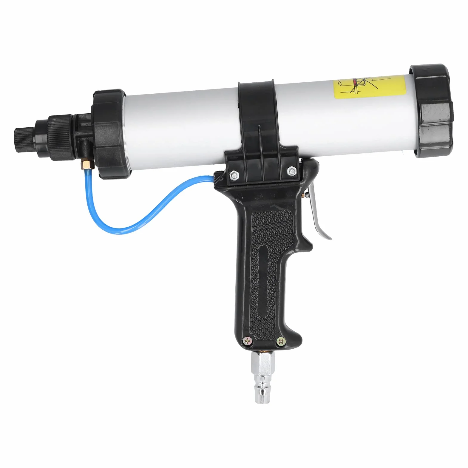 Yctze Pistolet Pneumatyczny do Uszczelniania o Pojemności 310 Ml, Pneumatyczny Pistolet do Uszczelniania, Aplikator Silikonowego Szczeliwa z funkcją Ciągłego Uwalniania, Idealny Szkła, Fug,