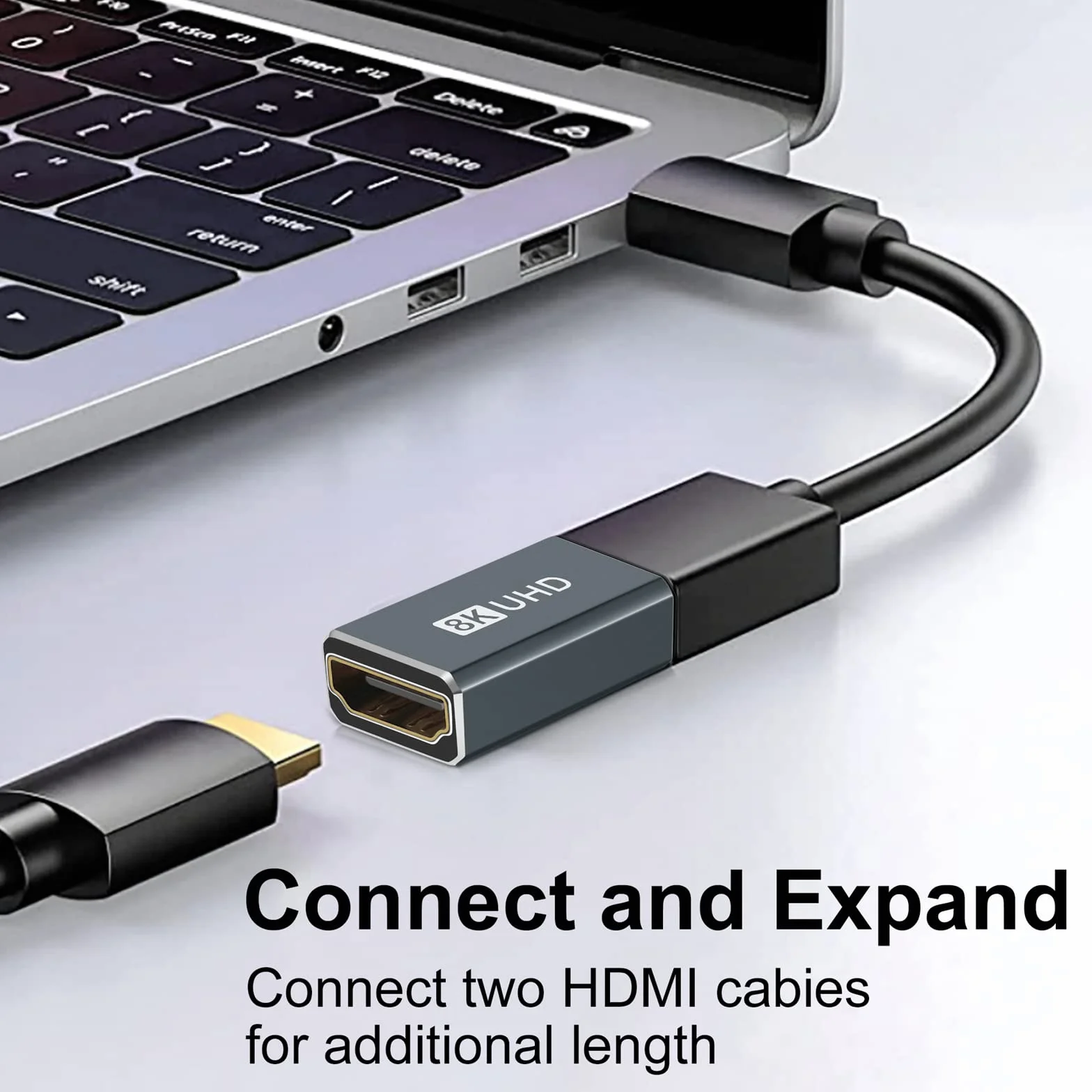 Twozoh Złącze HDMI 8K 2-pak, HDMI 2.1 adapter żeński do żeńskiego 48 Gb/s, obsługuje 8K@60 Hz 4K@144 Hz