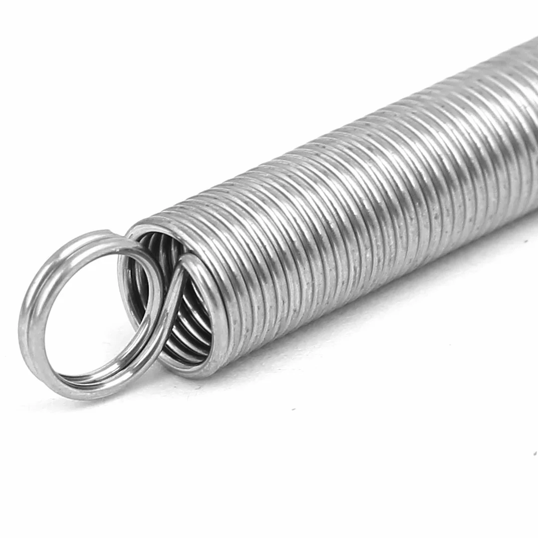 sourcingmap 0,8 mm x 8 mm x 300 mm stal nierdzewna 304 sprężyny naprężne srebrny odcień