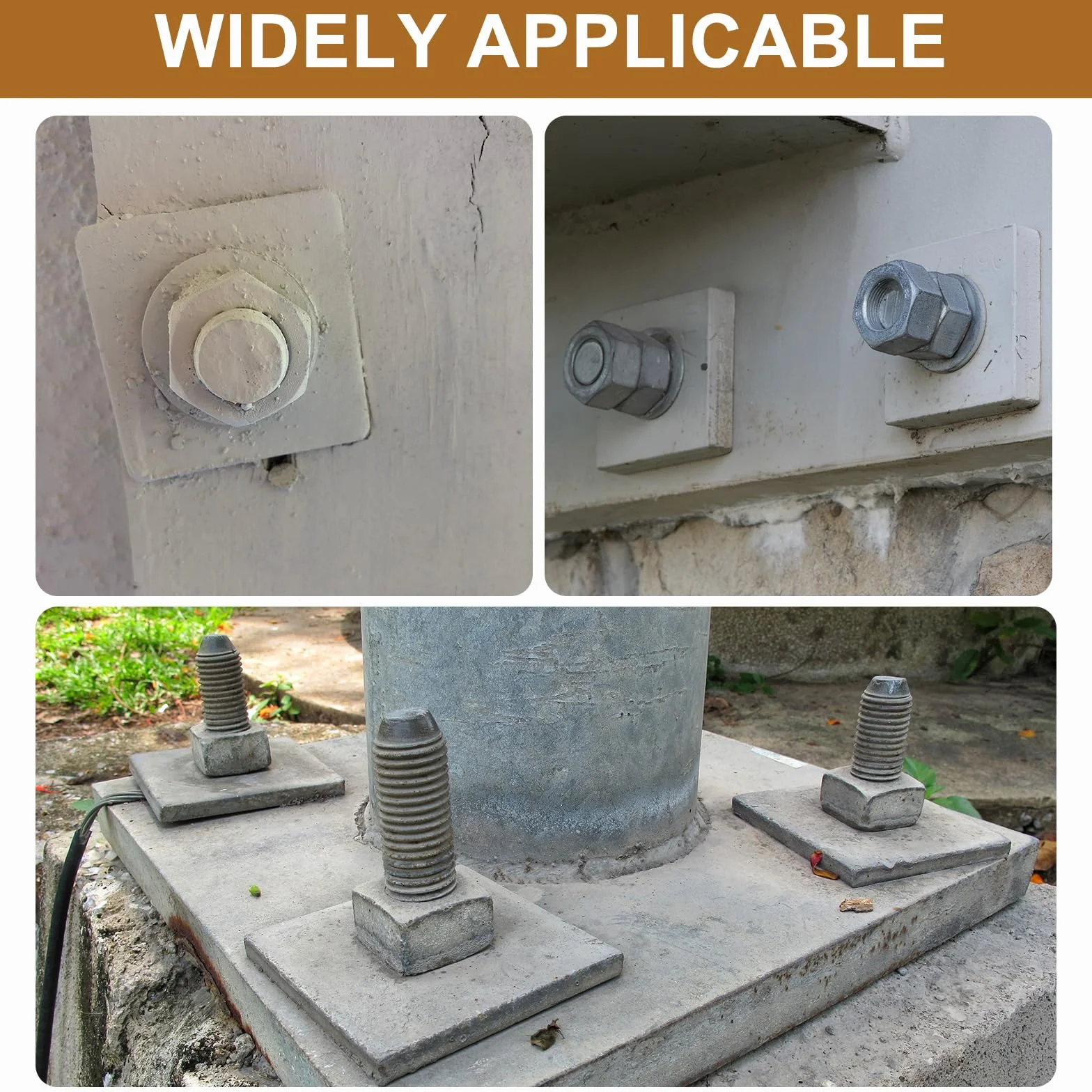 PATIKIL Kwadratowe podkładki M10 x 25 x 2 mm, 24 sztuki, kwadratowe podkładki pod płytki, kwadratowa podkładka podporowa, płyta łożyskowa, stal nierdzewna 304, uszczelka na śruby