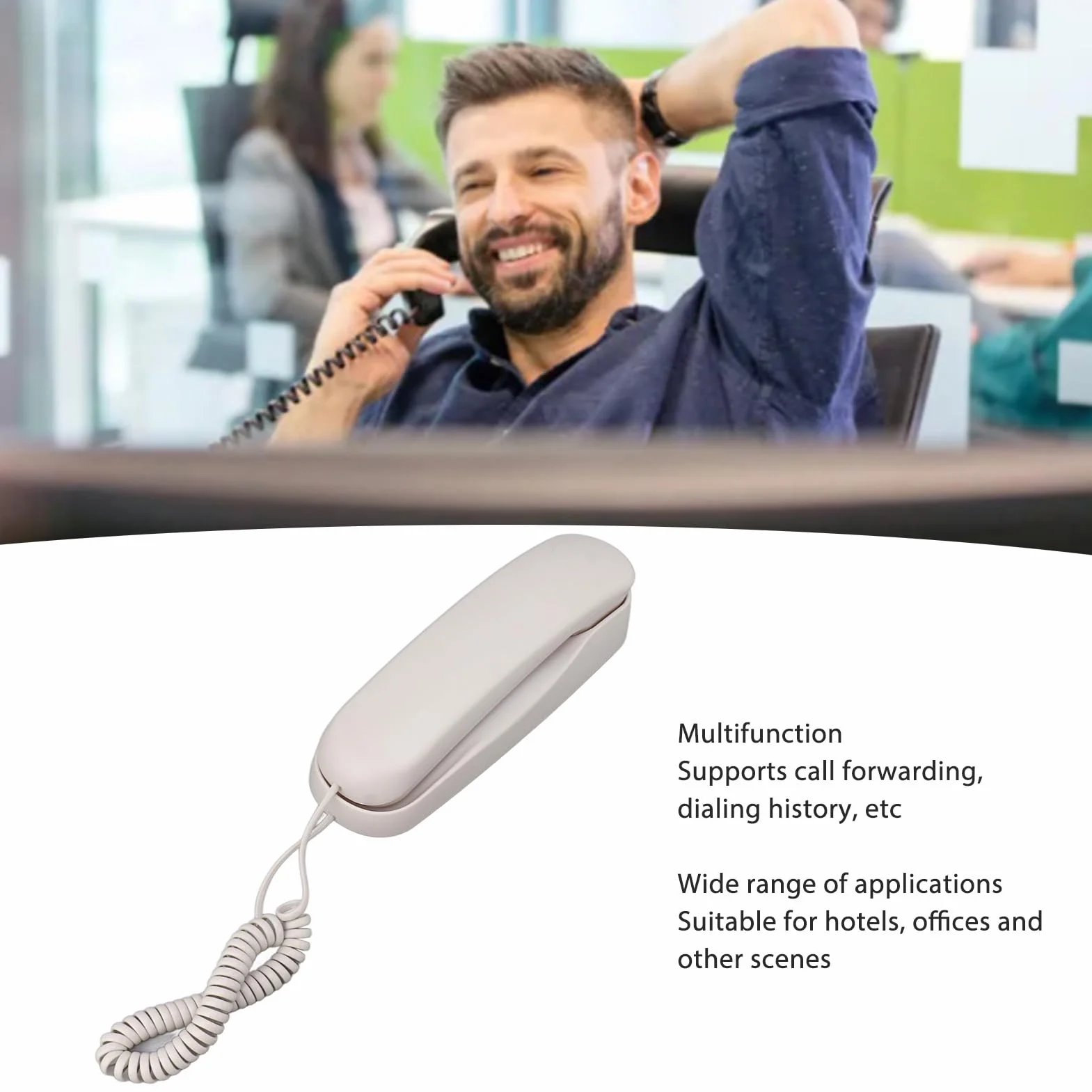 Przewodowy Telefon Domowy, Telefony ścienne w Stylu Retro do Telefonów Stacjonarnych, Analogowy Telefon Stacjonarny ze Wzorem Klasycznego Telefonu ściennego, Telefon w Starym