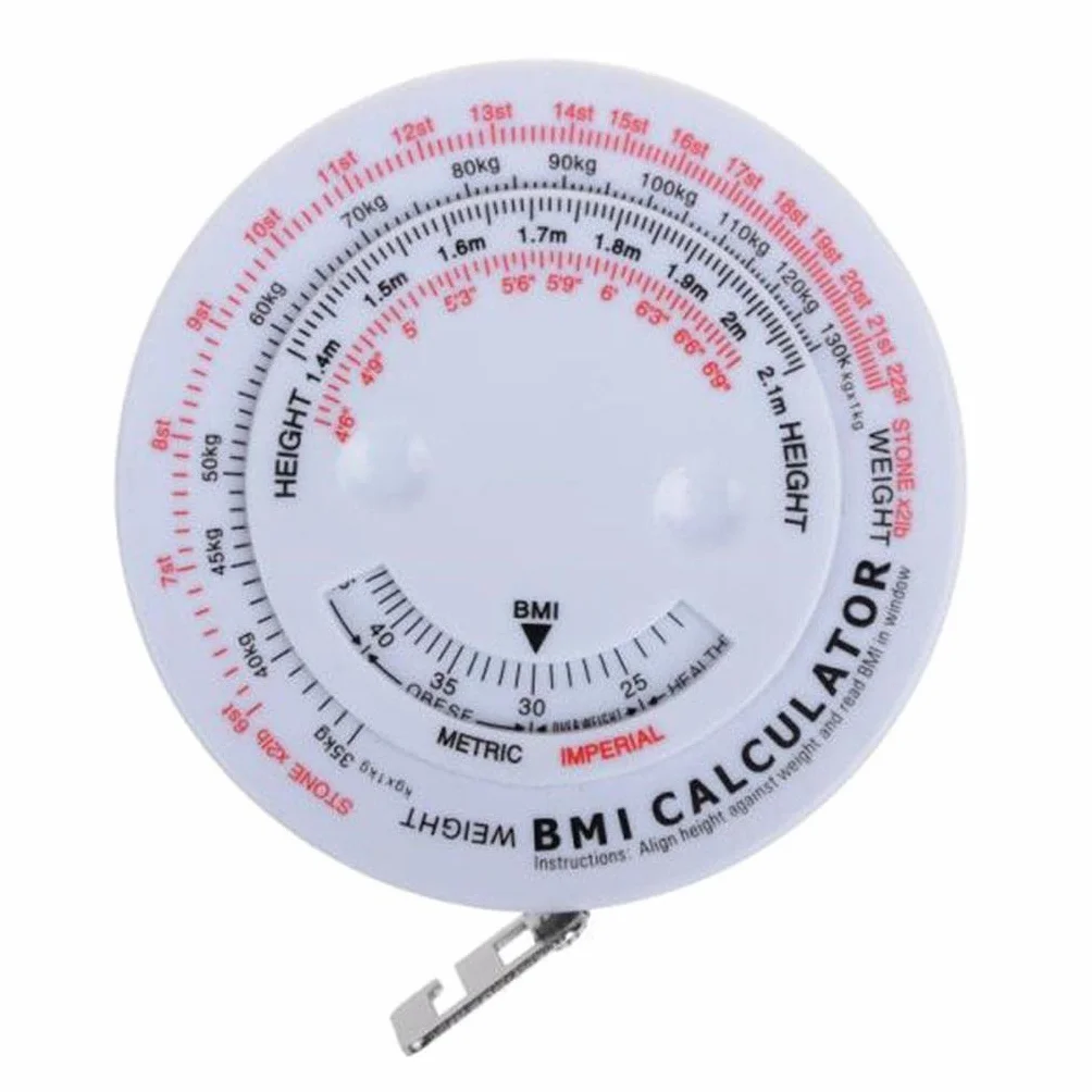 Jojomis 2 szt. BMI wskaźnik masy ciała, taśma miernicza, kalkulator, dieta ciała