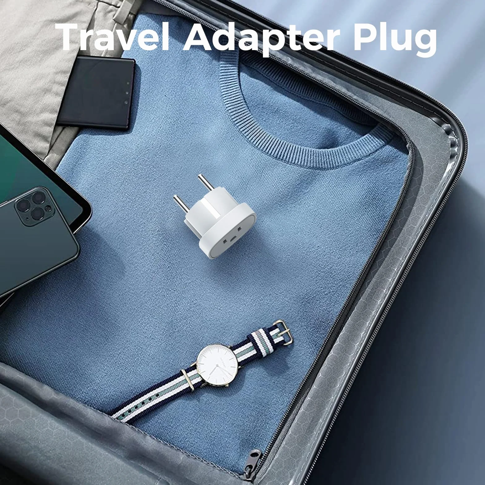 Adapter US do UE Oliveria 2 sztuki podróżny wtyczka sieciowy