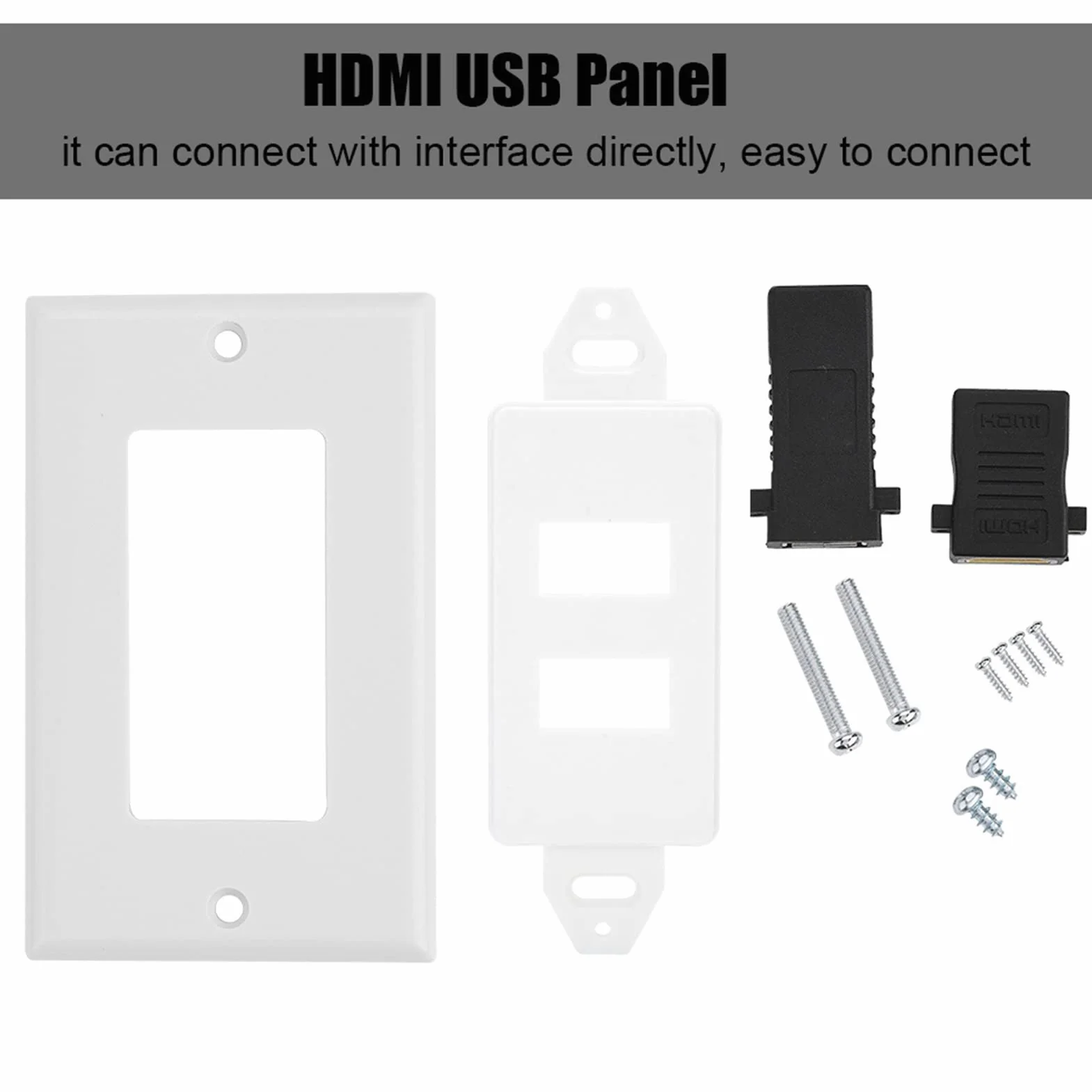 2 szt. HDMI USB3.0 Dwa w Jednym Zintegrowany Multimedialny Panel ścienny Gniazdo Audio-wideo Komponent HDMI Kompozytowe Audio-wideo Panel Montażowy do Gniazdka ściennego do