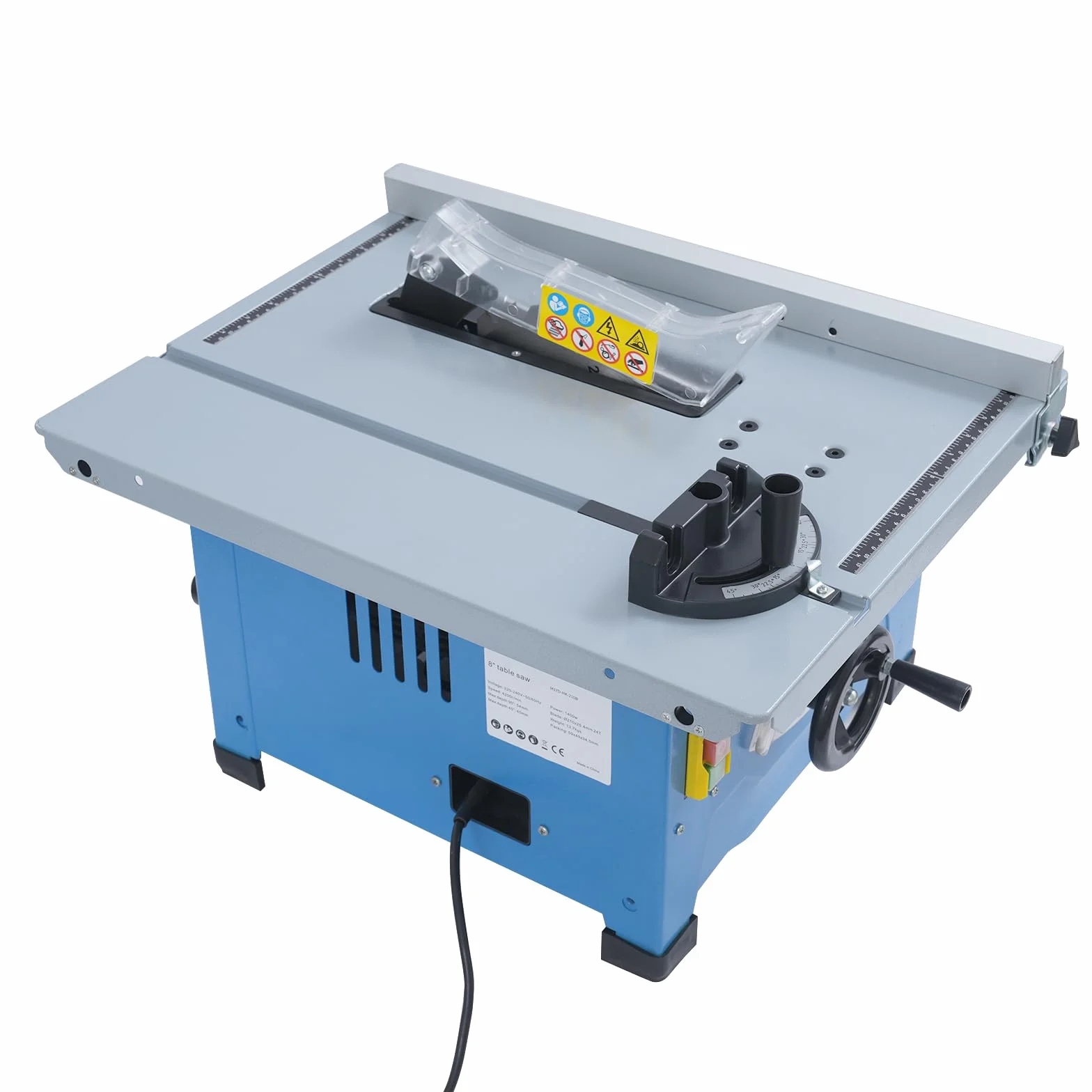 Mini stołowa pilarka tarczowa 1400 W, 4200 obr./min, z poszerzeniem stołu, cięcie 0-45° i głębokość cięcia 54 mm, piła tarczowa z brzeszczotem 210 mm do obróbki drewna i majsterkowiczów