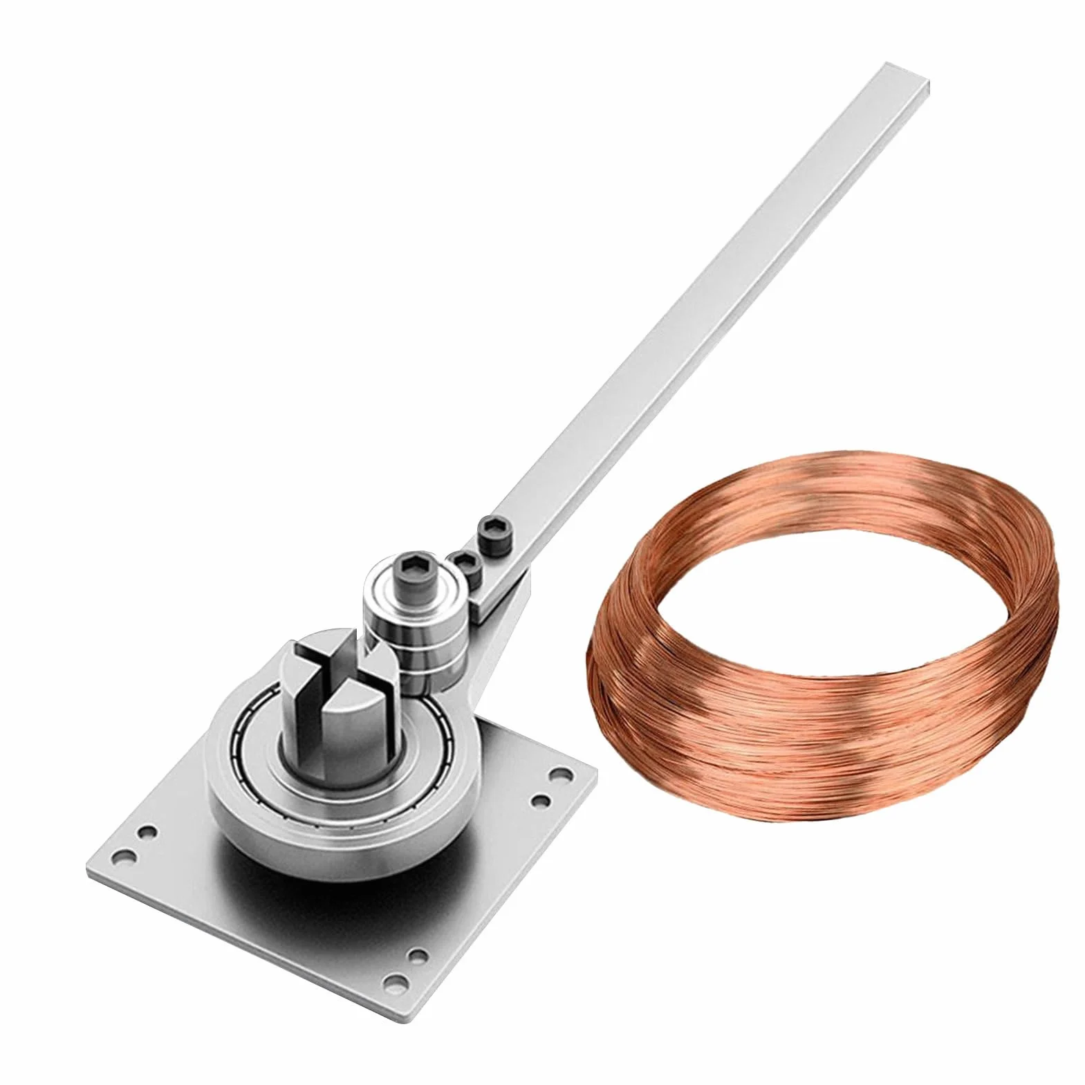 Maszyna do gięcia metalu Przenośna ręczna giętarka do stali o dużej | Maszyna do gięcia rur miedzianych Do produkcji drutu, miedzi, żelaza, taśm aluminiowych, nagrzewnic