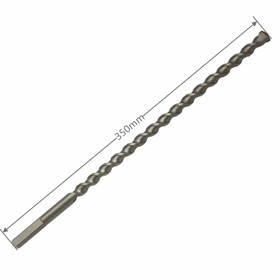 Wiertło do betonu o długości 300 mm — wiertło do muru o średnicy 6–16 mm z chwytem trójkątnym i końcówką z węglika(16x350mm)