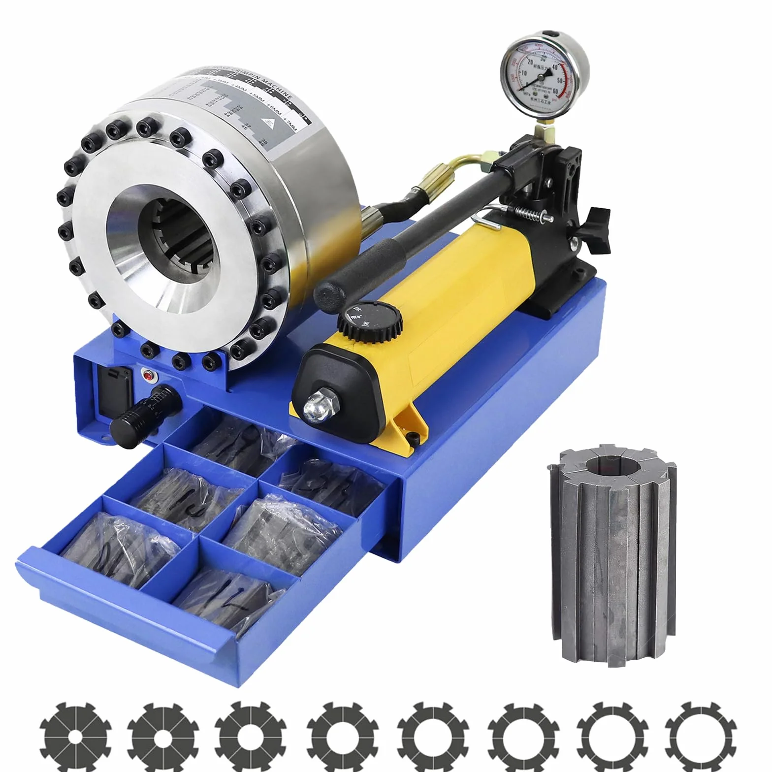 Profesjonalna Prasa Hydrauliczna do Węży (10-31mm) – przenośna maszyna z 8 zestawami matryc