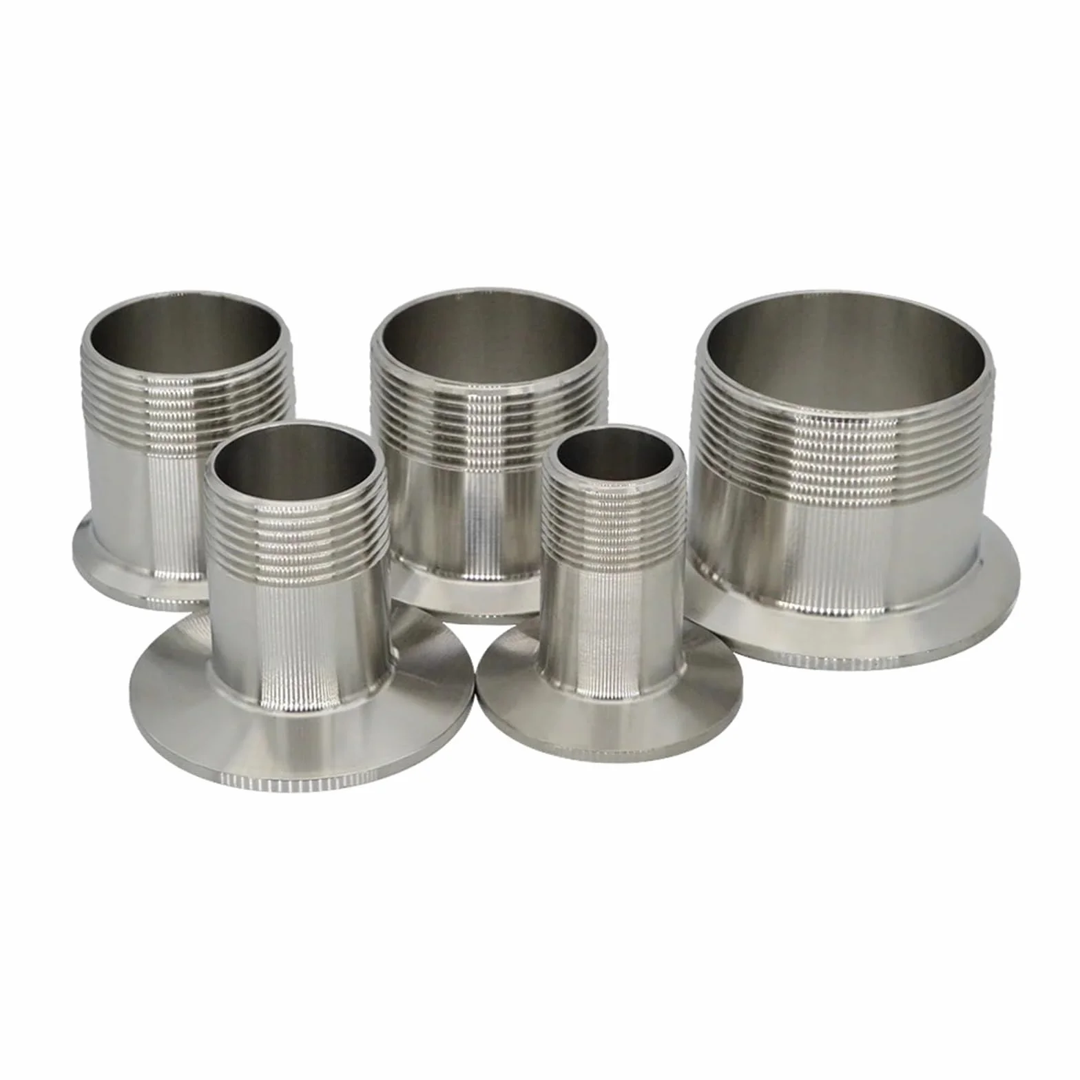 Stal nierdzewna 304 3/4 "1" 2 "gwint zewnętrzny Trzy zaciski 3 łączniki rurowe(2 1l2 X 91mm)