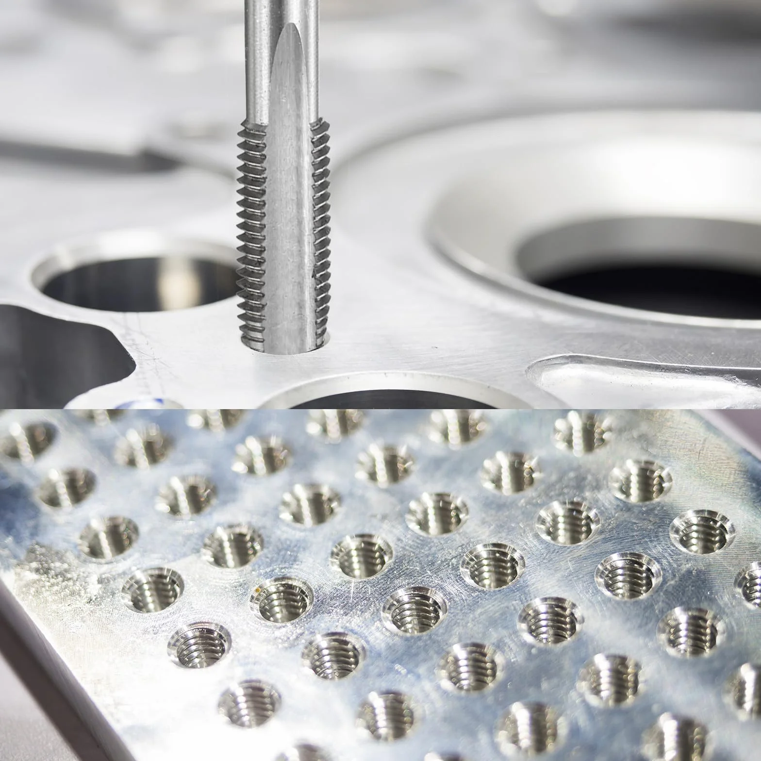 Zestaw gwintowników i wierteł, 2 szt. gwintowników metrycznych M8 x 1,5 z prostym rowkiem i 2 szt. wierteł krętych 6,5 mm, niepowlekanych/palonych na żółto HSS-6542/M35 HSS-CO