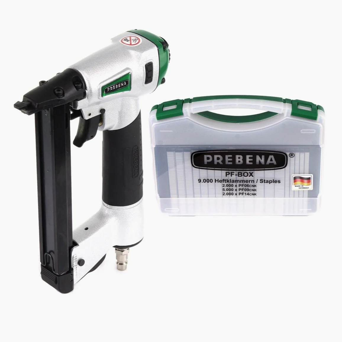 Prebena DNPF16 Zszywacz pneumatyczny + zszywki PF-BOX 9.000