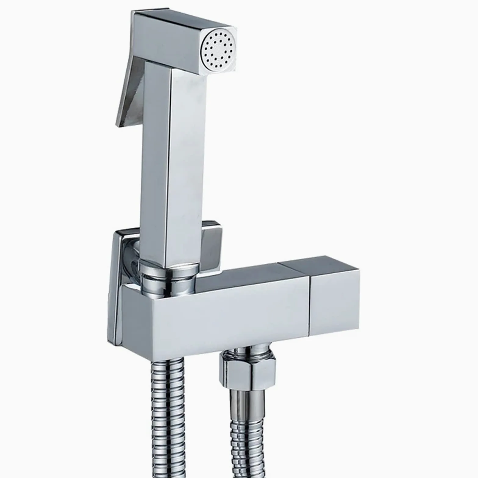 Zestaw baterii prysznicowej Bidet, mosiężny ręczny bidet opryskiwacz toaletowy chrom, montowany na ścianie kwadratowy zestaw łazienkowy do prysznica, przenośny opryskiwacz do pieluch