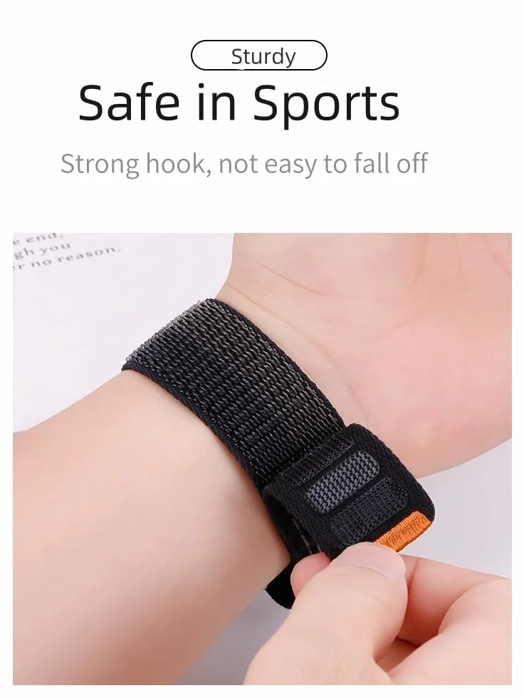 Apple Watch Strap Braided Sport Loop Band 46/45/44/49mm 42/41/40/38mm for iWatch Series 11 10 9 8 7 6 5 4 3 SE Ultra Nylon Fabric