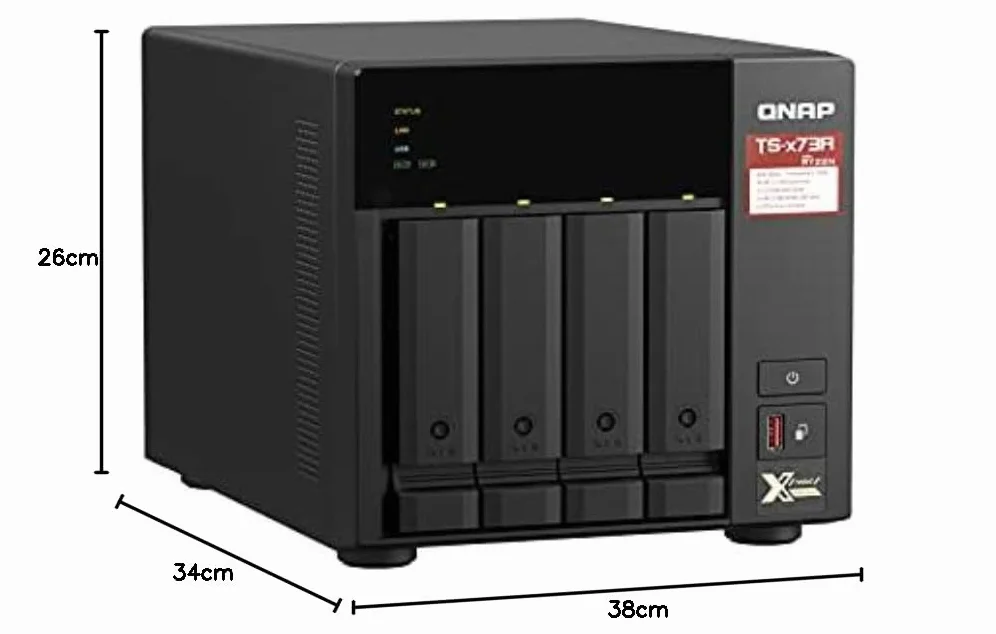 QNAP TS-473A-8G 4-kieszeniowy NAS Czarny