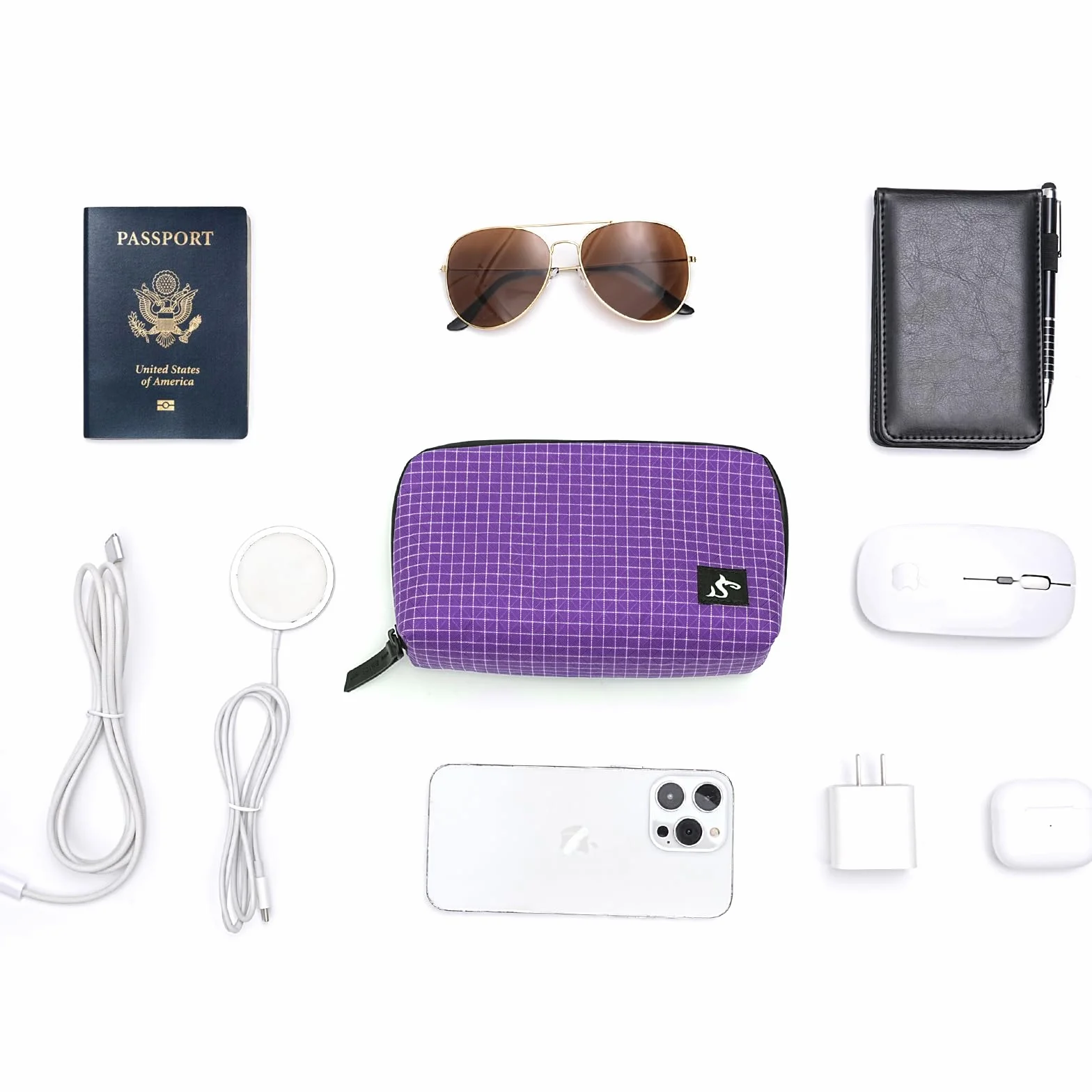 SIMTOP Torba na kable, mała, wodoodporna torba na kable, organizer do podróży, torba na elektronikę, organizer na ładowarki USB, myszy, ładowarki do telefonu, akcesoria do telefonu, powerbank