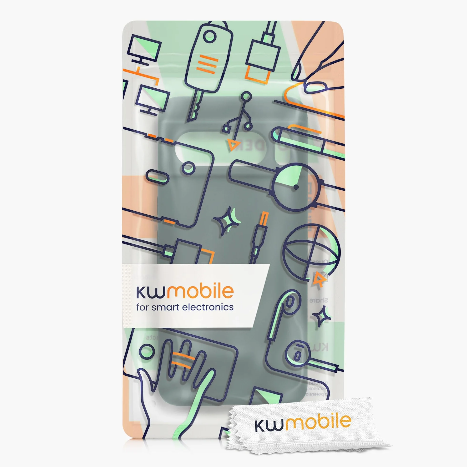 kwmobile Etui kompatybilne z Google Pixel 8 Pro - Silikonowe TPU Niebiesko-Zielone