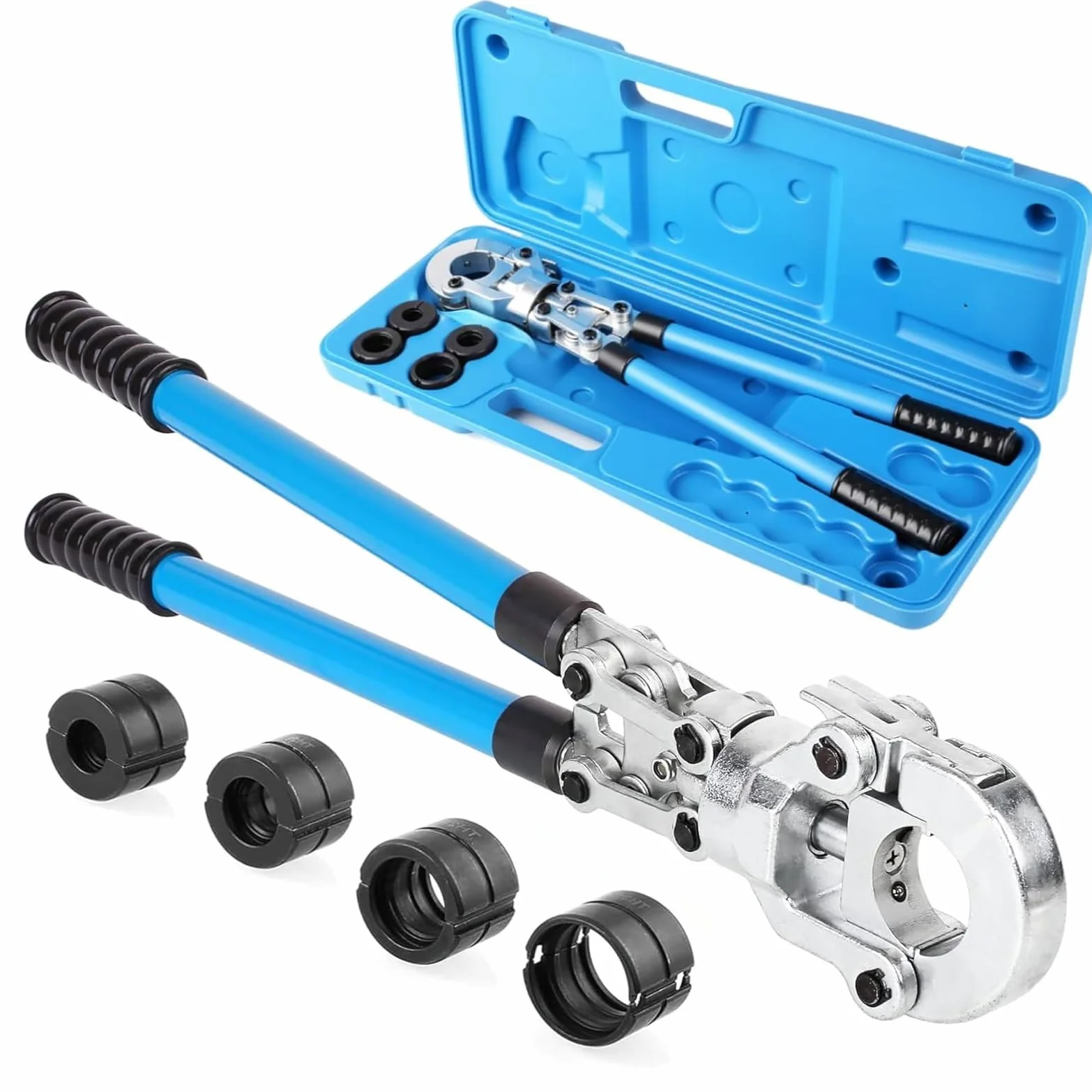 Szczypce zaciskowe TH do konturu TH szczypce zaciskowe zestaw narzędzi zaciskowych do rur wielowarstwowych 16 mm-20 mm-26 mm-32 mm z głowicą obrotową o 360° do rur PEX, rur kompozytowych