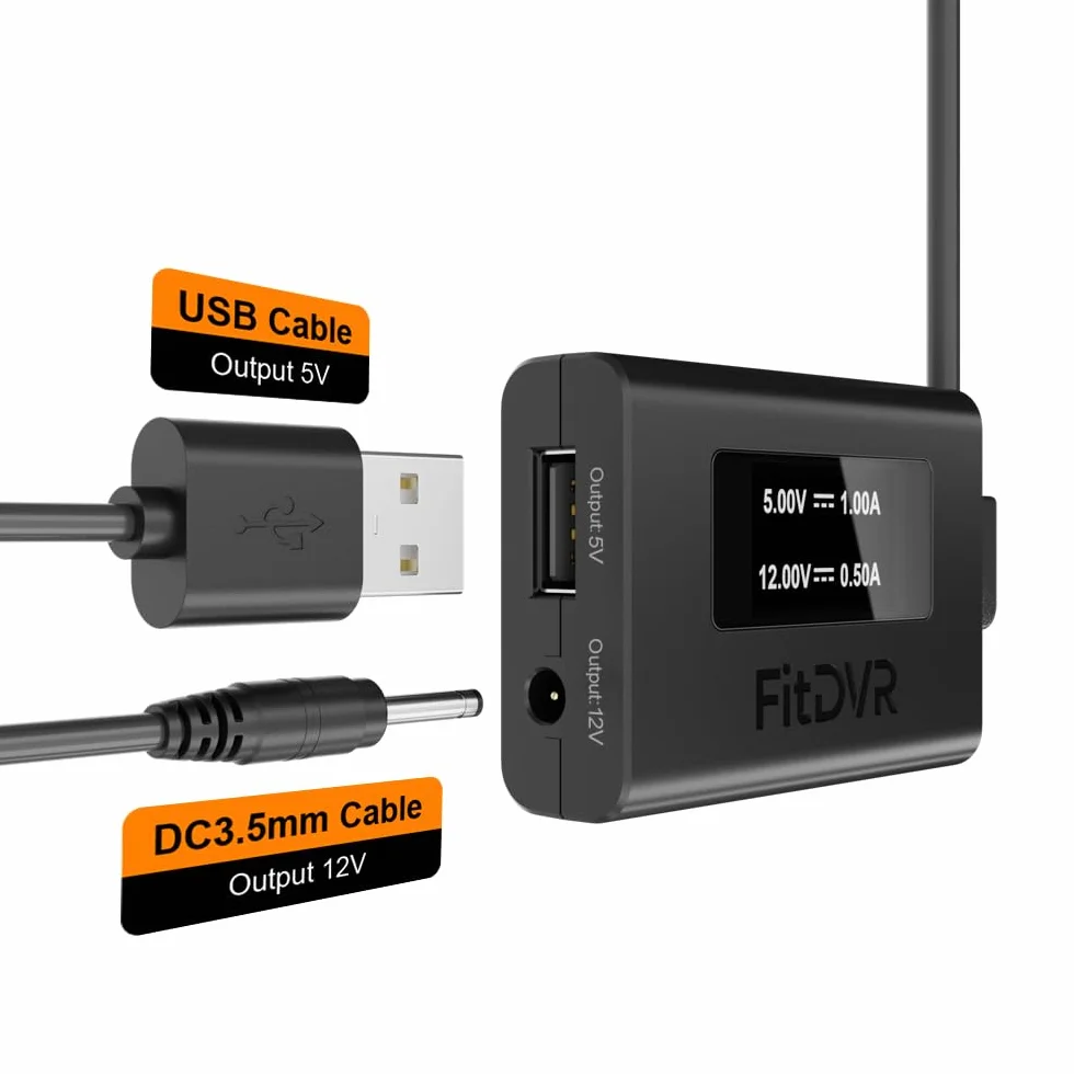 Dashcam Power Adapter 10-Pin do Mazdy LED USB 5V 12V D3-026