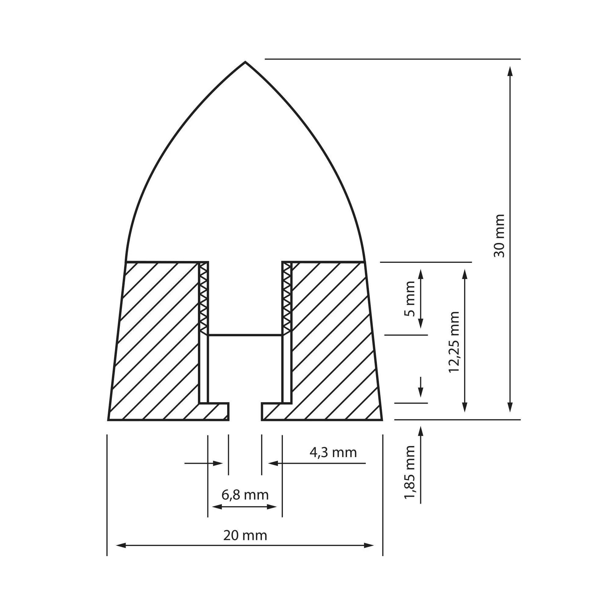 Dynavox Sub-Watt absorber zestaw 4 sztuk, odłączacz z regulacją wysokości do głośników i głośników lub urządzeń Hi-Fi, montaż śrubowy, mosiądz