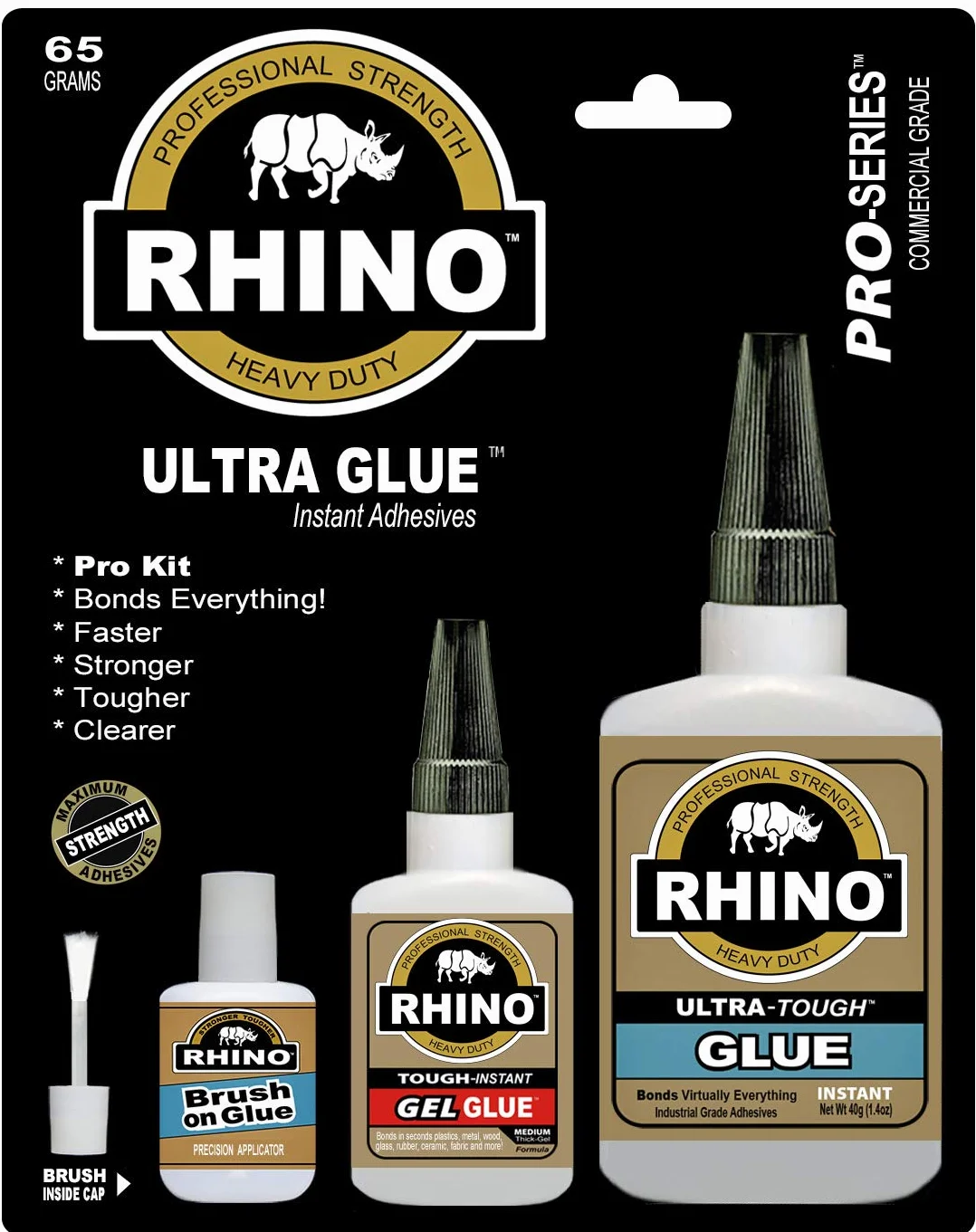 Rhino Glue Ultra Kit, wytrzymały 80 gramów, przezroczysty