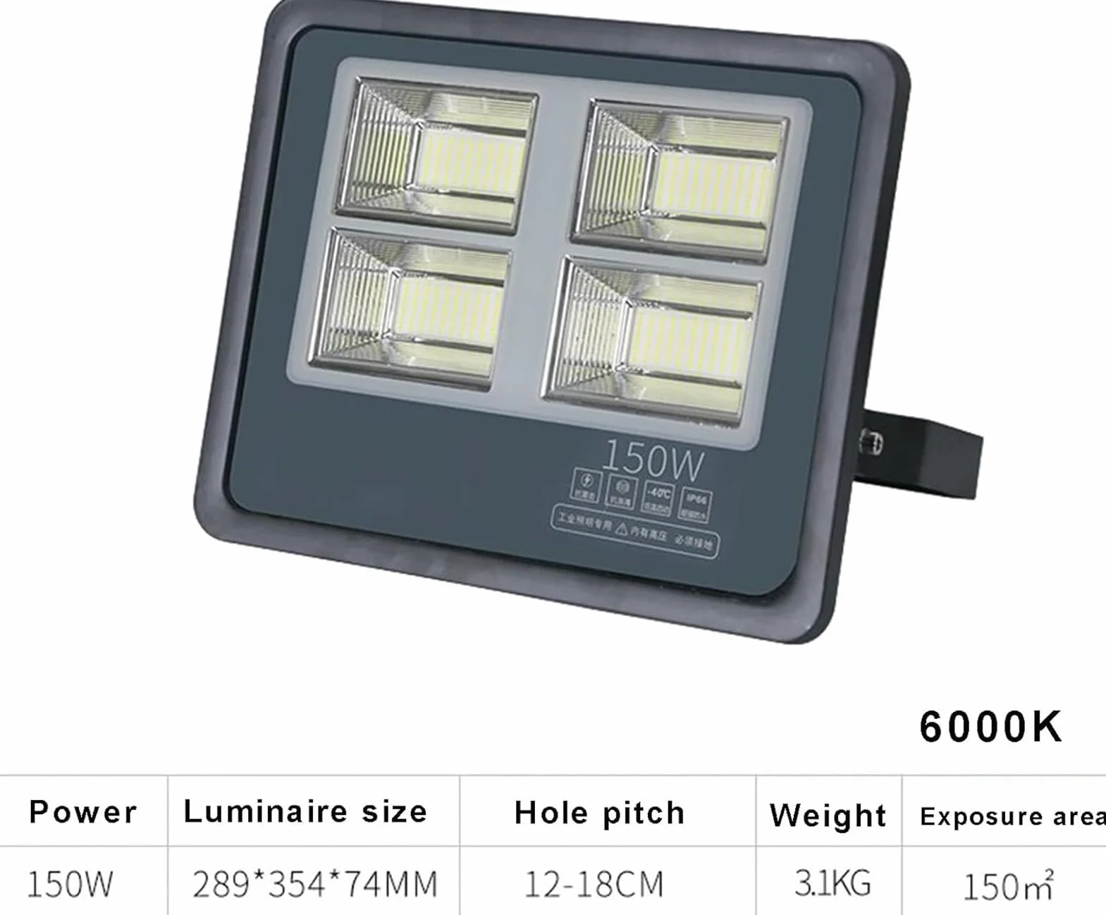 lampy solarne, Oświetlenie punktowe IP66 idealne do ogrodu, na patio, podwórka, przed domem, garażu, szopy(150W)