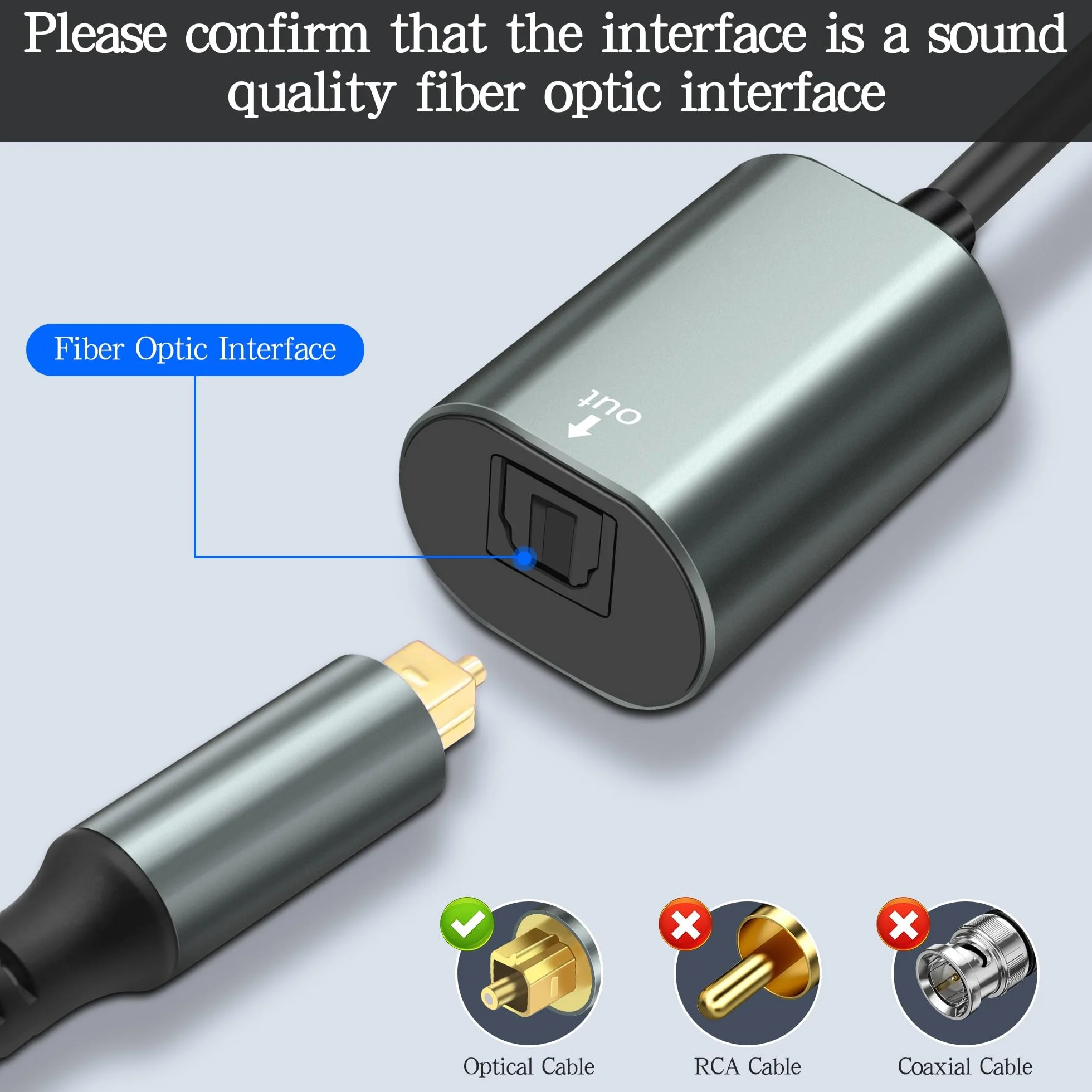 MEIRIYFA Optyczny adapter audio USB na Toslink, USB A 2.0 męski na port SPDIF, cyfrowy kabel z włókna szklanego do laptopa, komputera, 0,35 m