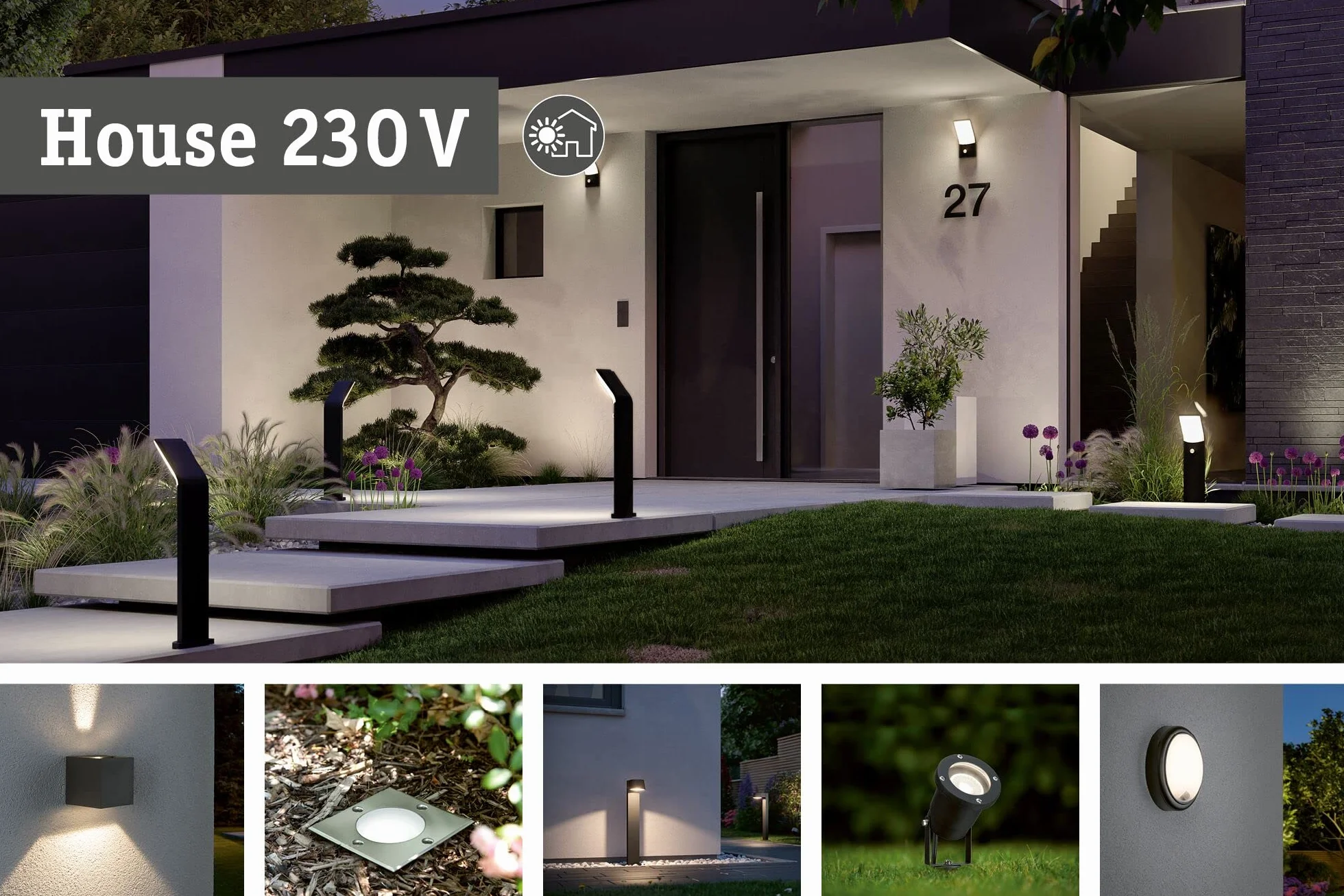 Paulmann 94786 LED oprawa na ścianę zewnętrzną Levka IP44 13,5W 1500lm 485mm możliwość ściemniania antracyt aluminium 3000K – ciepłobiały