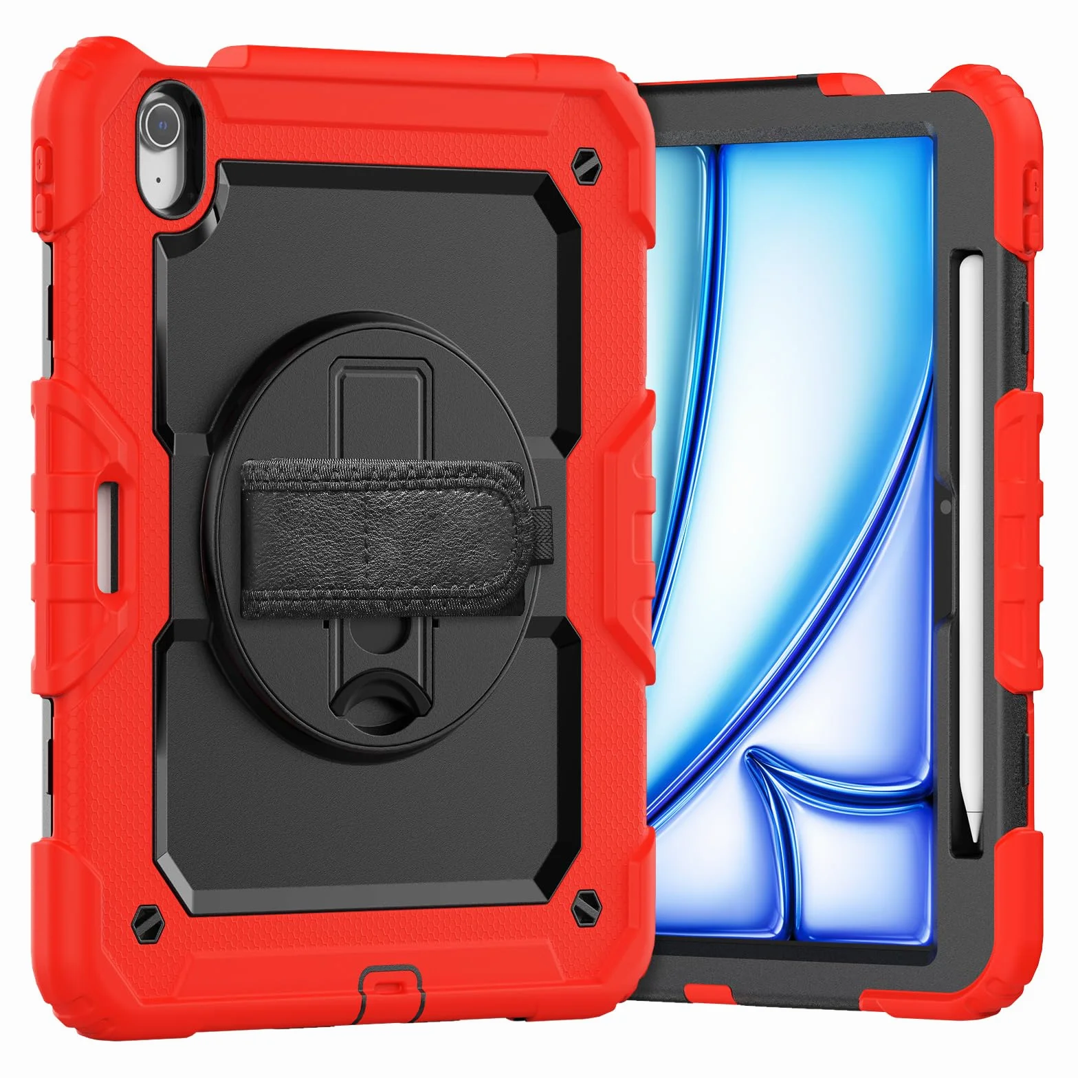 Etui 4 w 1 do Apple iPad Air 11 2024 M2 11 cali os?ona zewn?trzna ochrona + stojak + pasek do noszenia