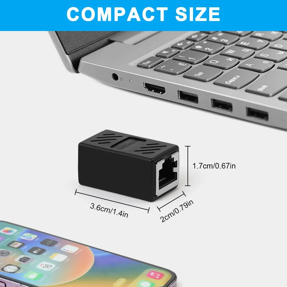 AXFEE RJ45 złącze Ethernet ekranowany łącznik liniowy żeńsko-żeński