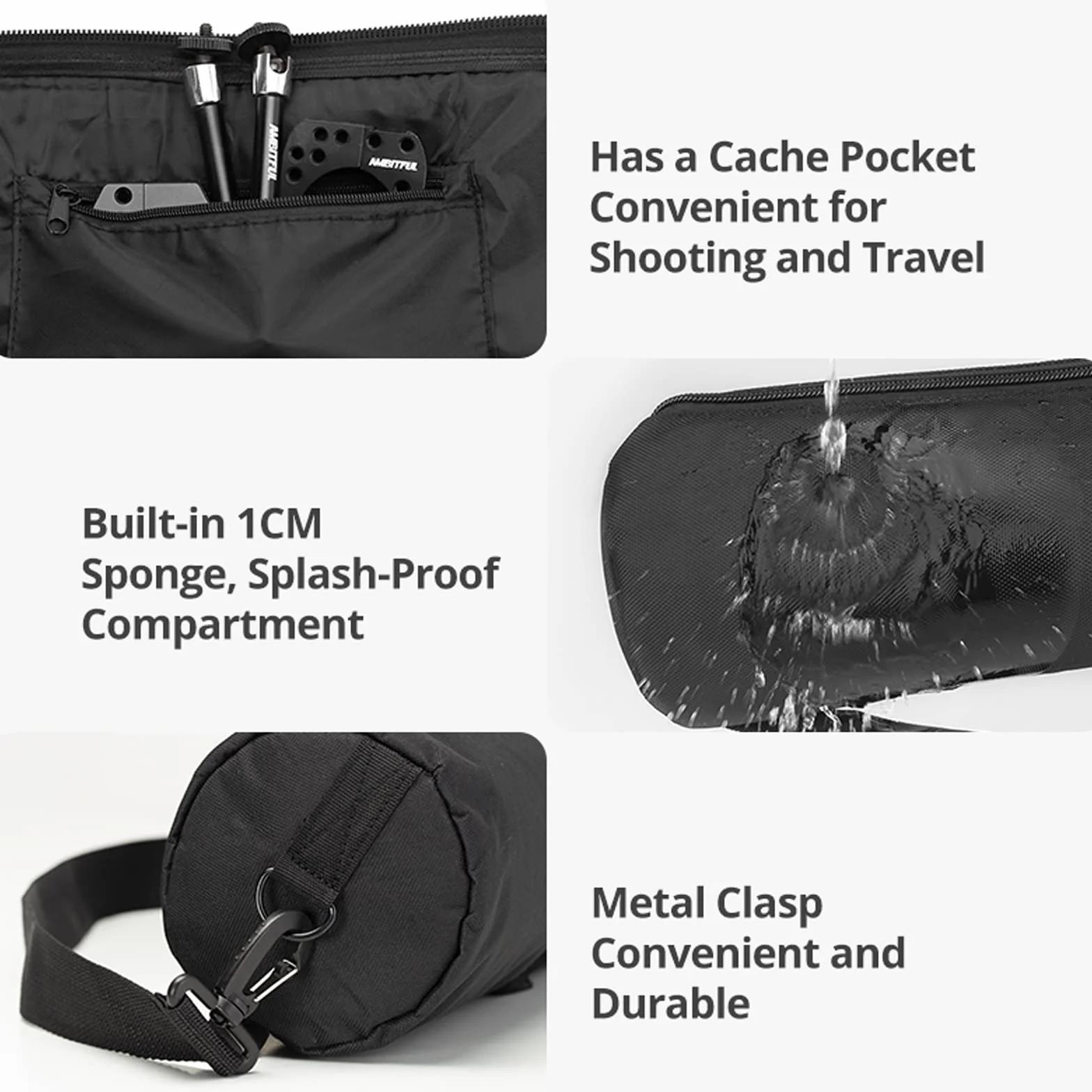 AMBITFUL Tripod Carrying Case Bag 39 in 100cm Padded Photography Accessories