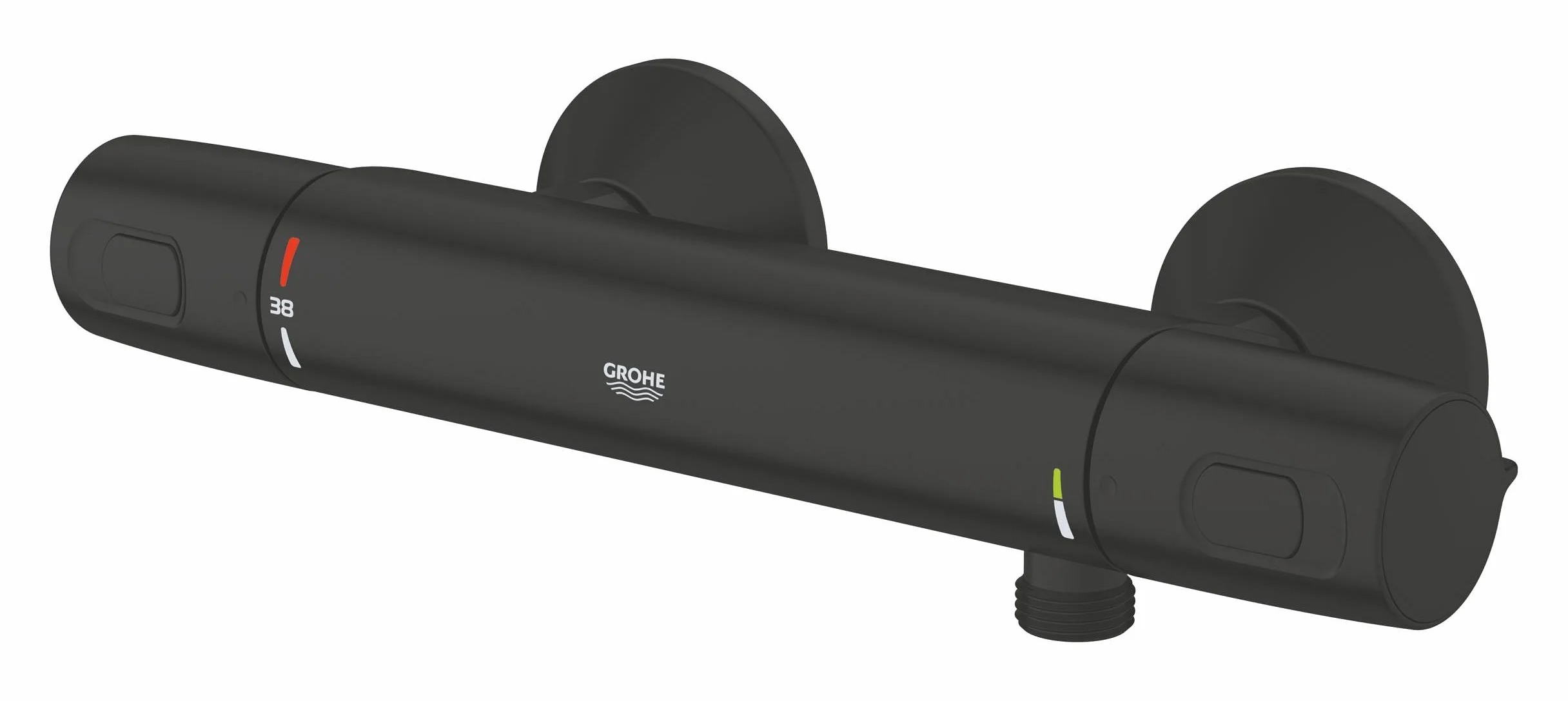 GROHE Precision Trend bateria prysznicowa, oszczędzająca wodę (termostat zapewnia stałą temperaturę, bateria mieszająca z chłodną powierzchnią, blokada bezpieczeństwa w temperaturze 38°C, metalowe