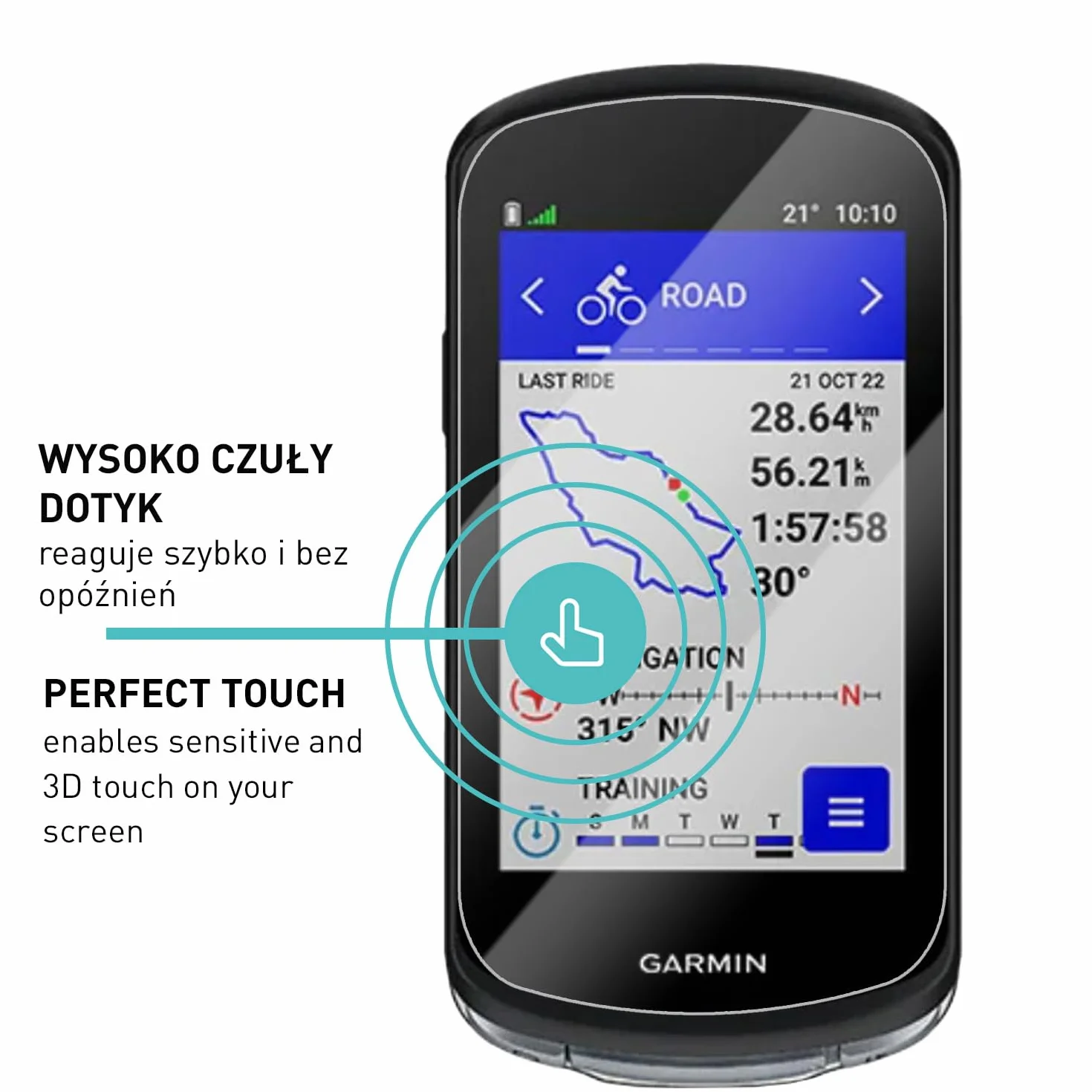 smartect Szkło Hartowane [3 Sztuki, Clear] dla Garmin Edge 1040/1040 Solar, Szklana Ochrona Ekranu 9H, Ochraniacz Ekranu bez Pęcherzyków, Bez Odcisków palców