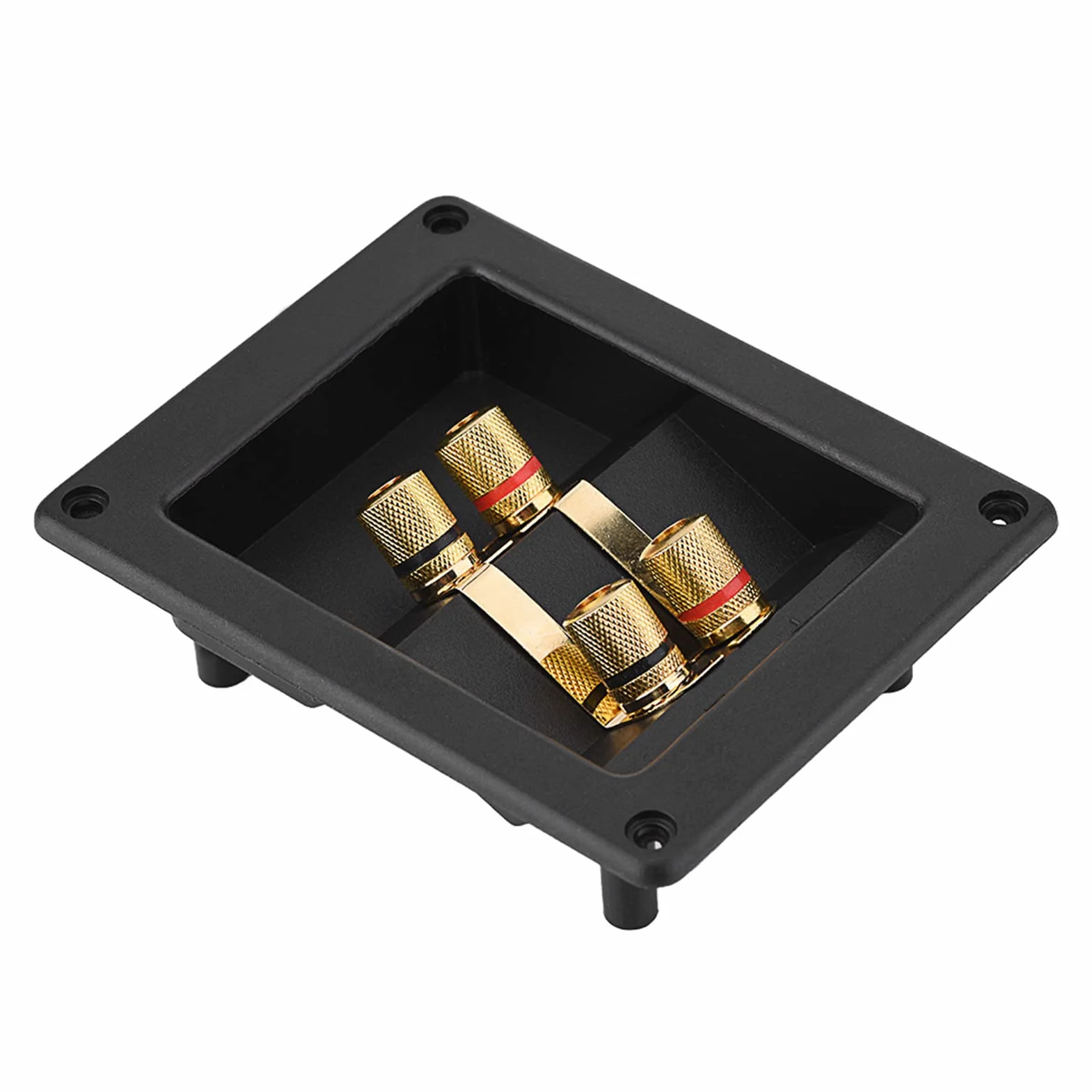 Głośnik Box Terminal Cup, 4 Miedziane Oprawy Post Subwoofer Box Głośnikowe Zaciski Głośnikowe dla DIY Home Car Stereo Speaker