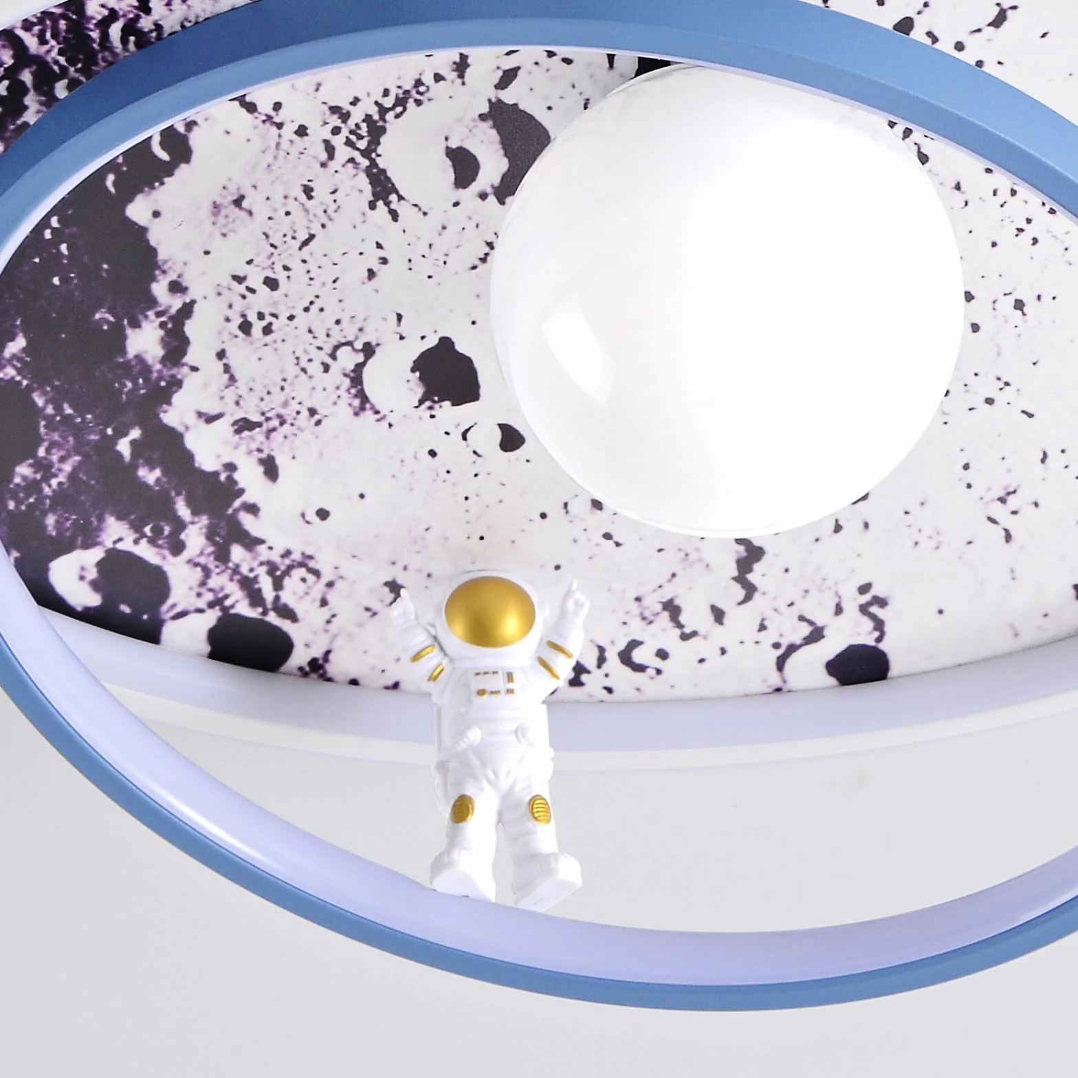 Lampa sufitowa do pokoju dziecięcego, ściemniana, lampa sufitowa LED, księżyc, astronauta, lampa sufitowa z pilotem zdalnego sterowania, dla dzieci, dziewczynek, chłopców, do salonu, sypialni, pokoju