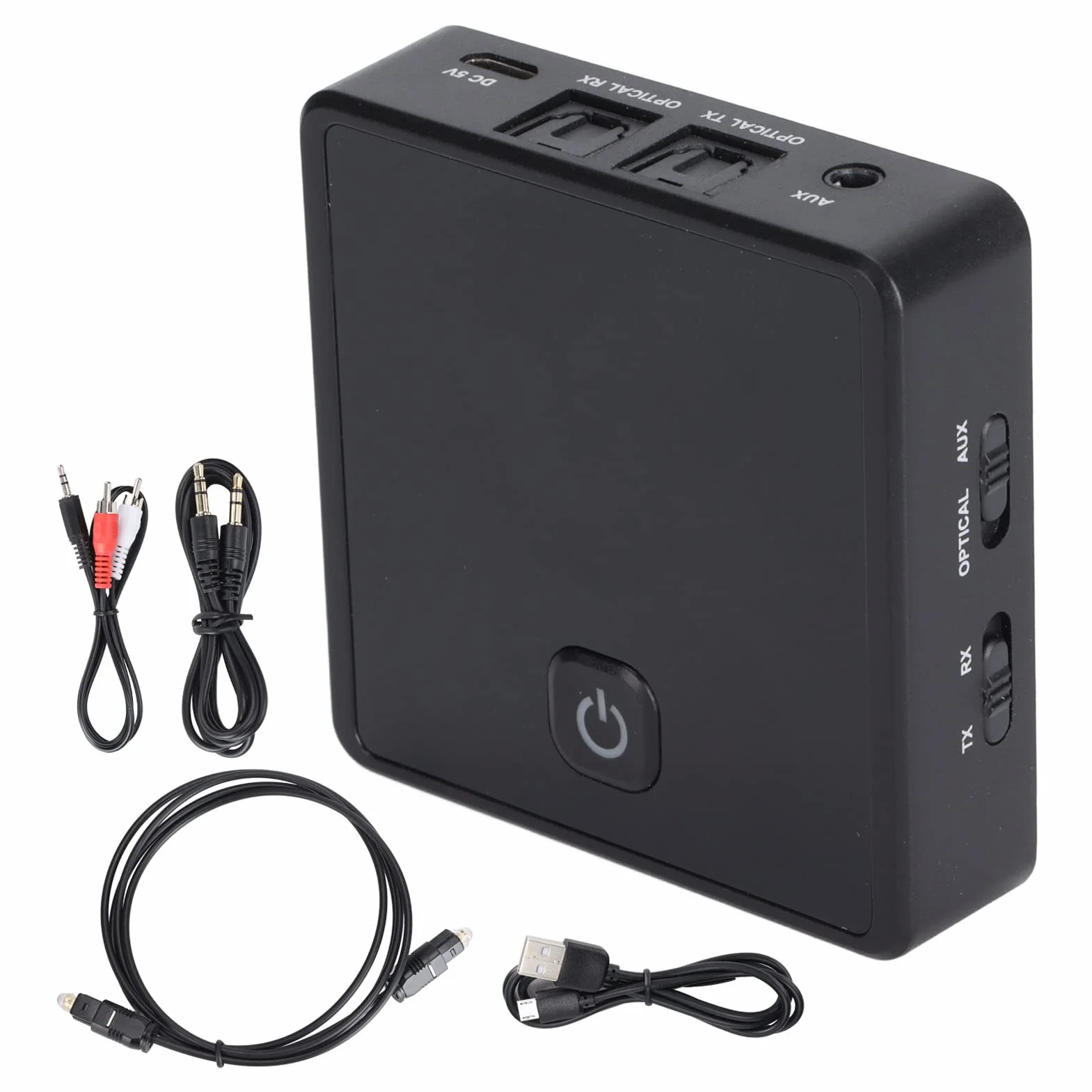 Bluetooth 5.0 Odbiornik Nadajnik Audio ZF380, Niskie Opóźnienie, 3,5mm Optyczny AUX SPDIF