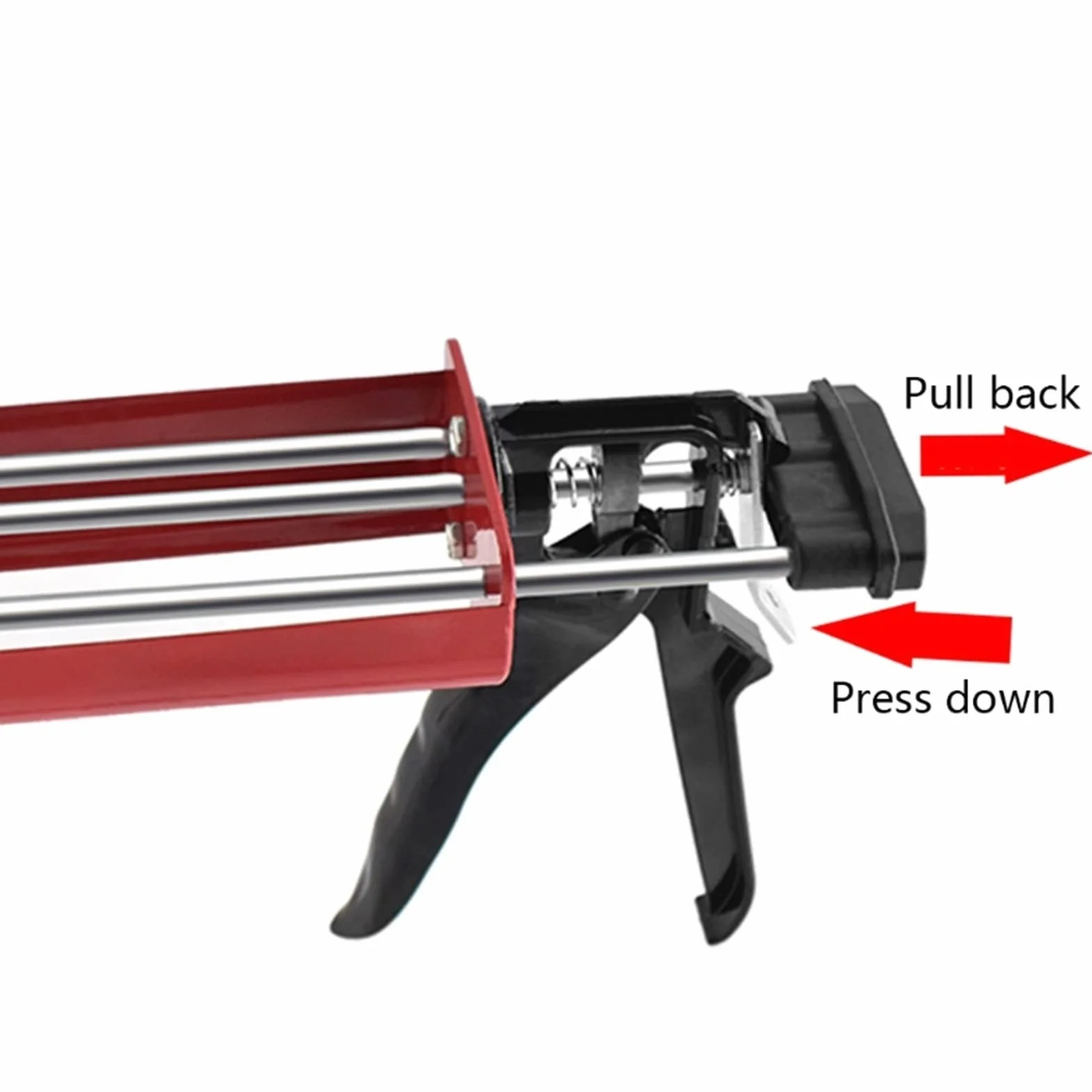 Silikonowy pistolet uszczelniający, ręczny kołyska kasety, pasuje do 10 Oz Tube/Cartridge (tylko uszczelnianie) P15F