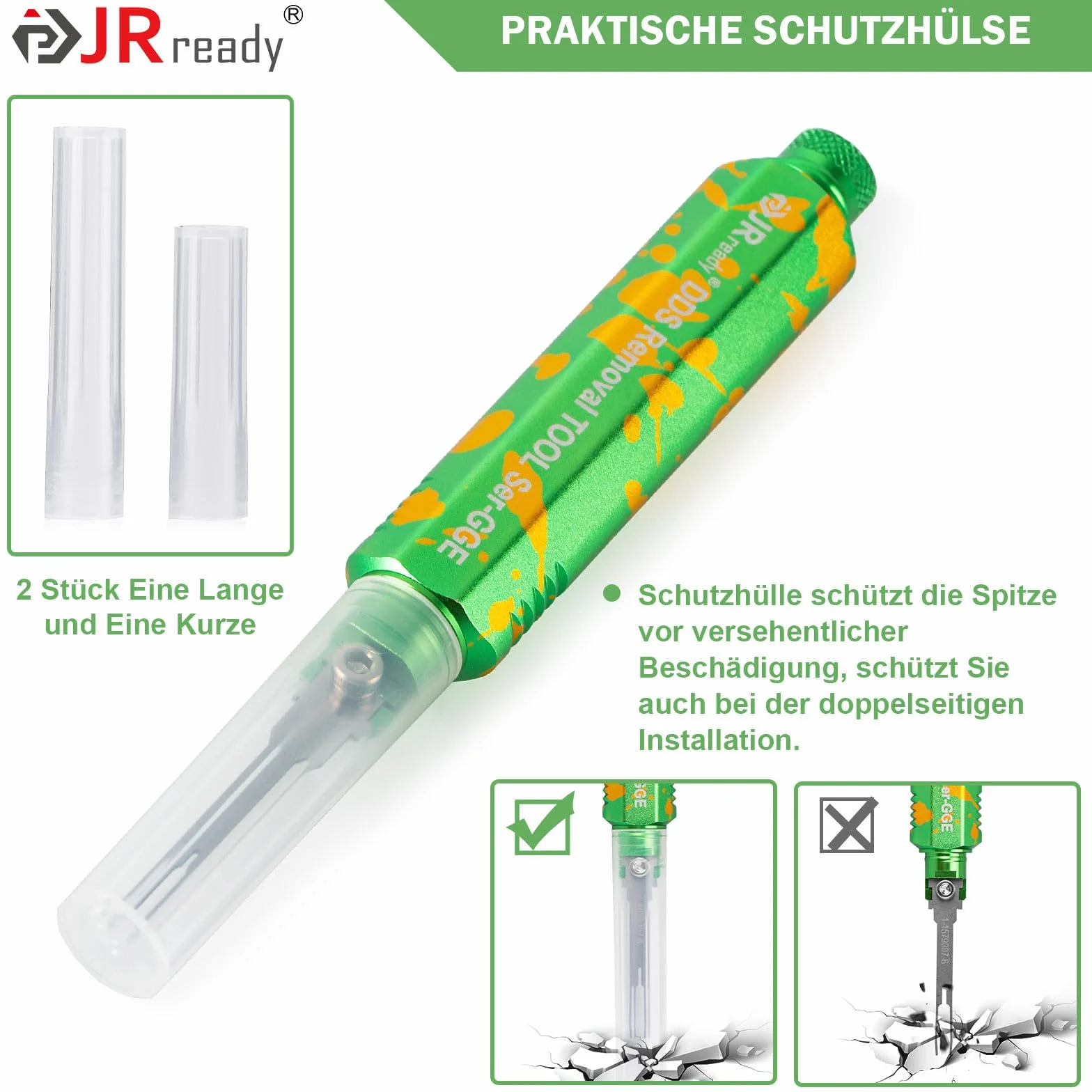 JRready ST5352-02 narzędzie do odblokowywania, ulepszone narzędzie do usuwania zacisków z 1 uchwytem do przechowywania i 26 końcówkami do wymiany, narzędzie do usuwania pinów, zestaw wtyczek