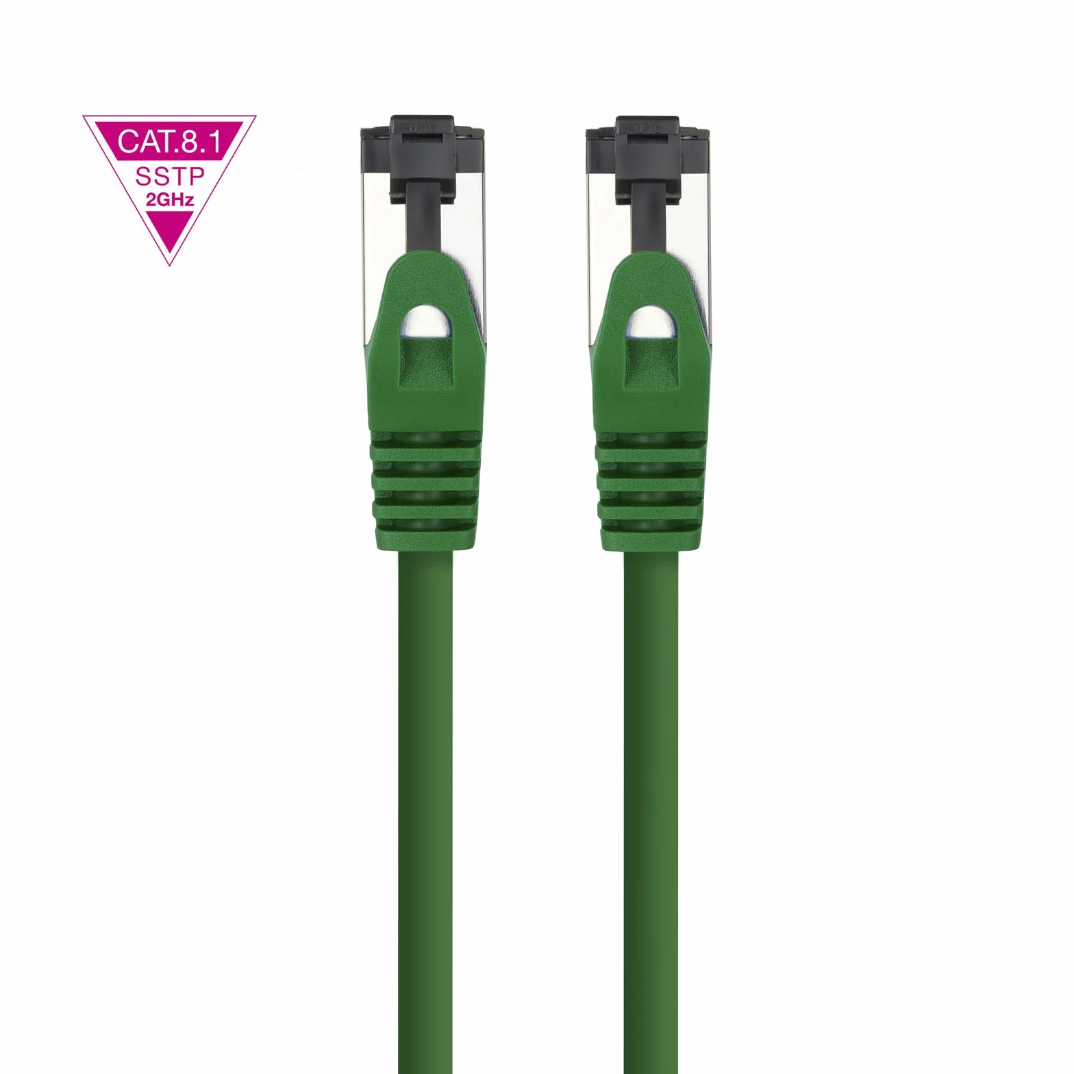 Kabel Nano RJ45 Cat.8.1 2GHz LSZH SSTP AWG26 zielony 0,5 m