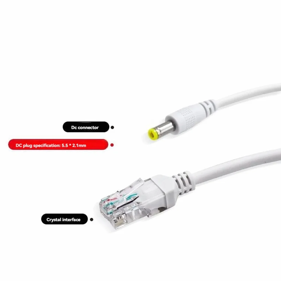 Wodoodporny rozdzielacz POE 48V do 12V z adapterem wideo i zasilaczem do kamery IP