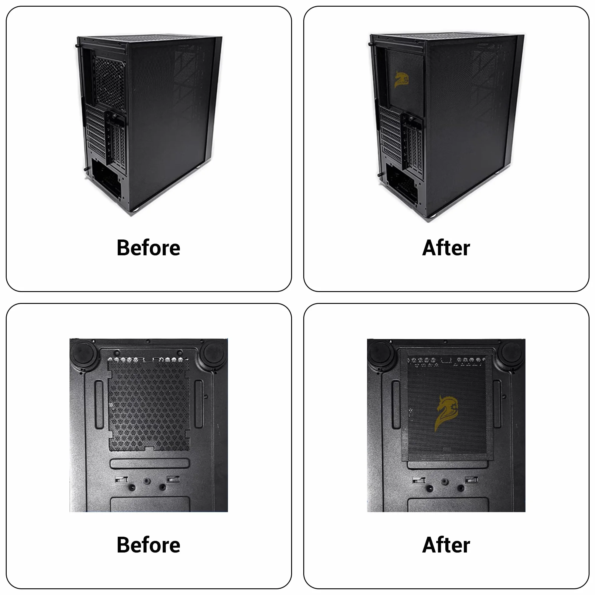 Wentylator filtr przeciwpyłowy 90 mm PC magnetyczna osłona kratka