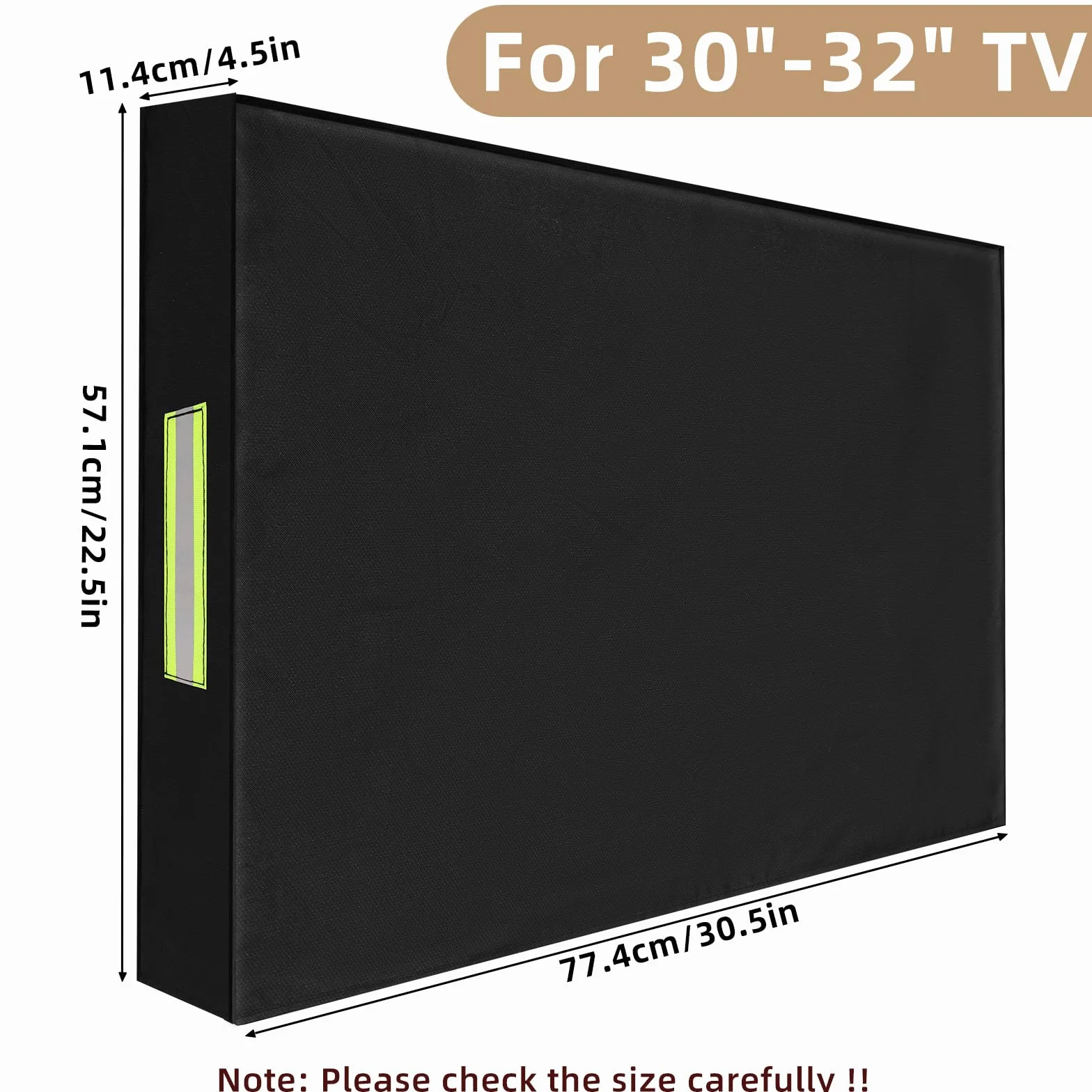 Zewnętrzny pokrowiec na telewizor zewnętrzny 30"-32", ochrona przed kurzem 600D Oxford powłoka PCW Heavy Duty, wodoodporna, pyłoszczelna, uniwersalna folia ochronna na wyświetlacz do
