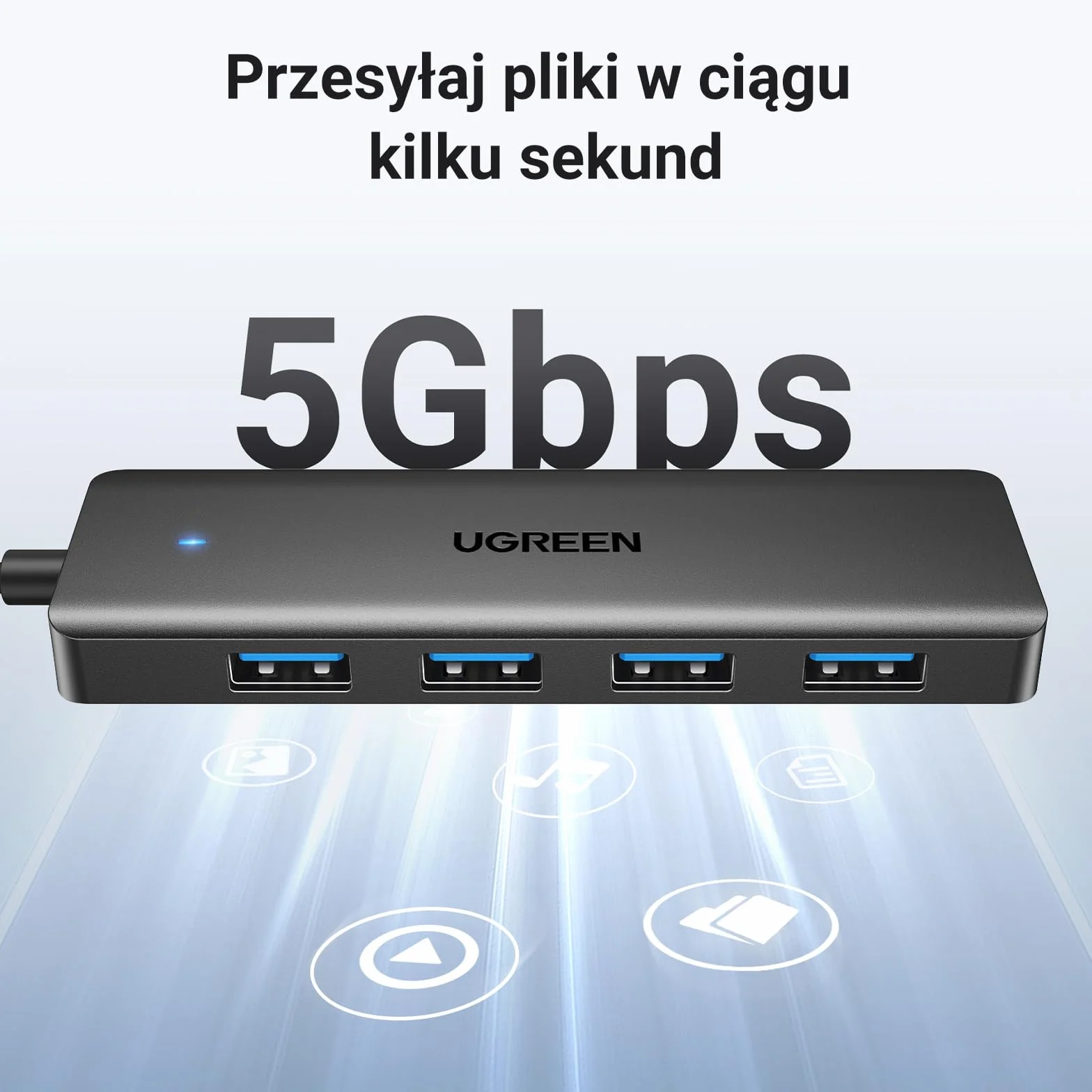 UGREEN Hub USB 3.0 Rozgałęźnik 5 Gbps 15cm