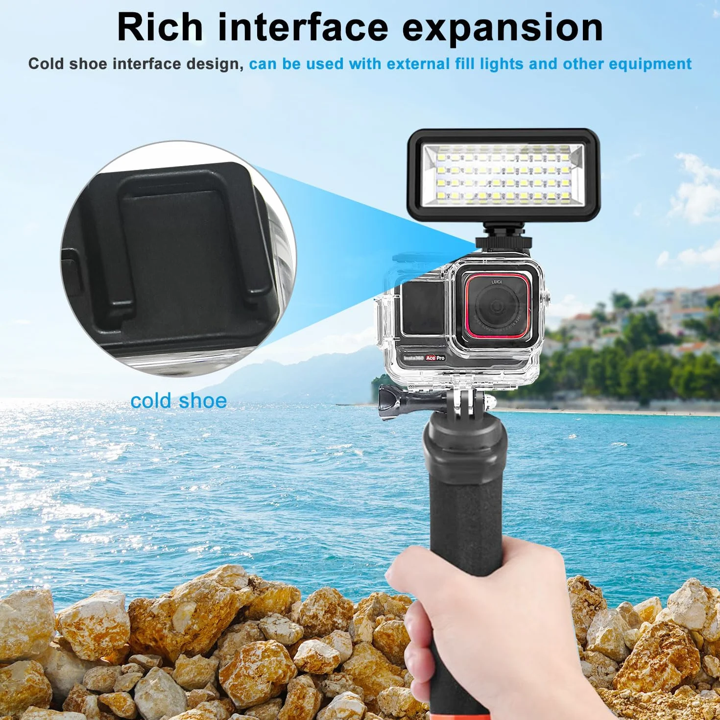 FitStill Wodoszczelna obudowa do nurkowania 60 M/196 FT kompatybilna z Insta 360 Ace Pro