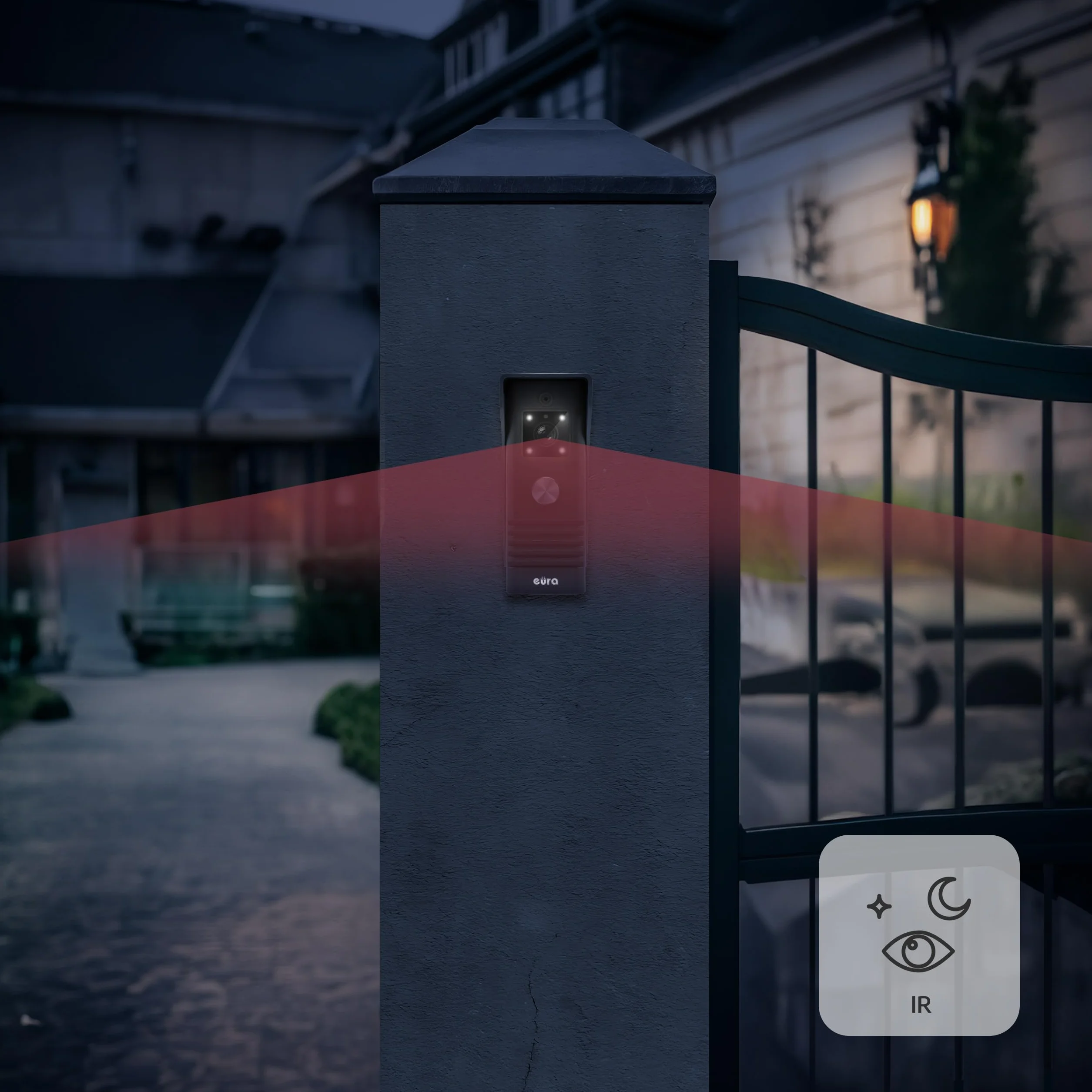 Eura VDP-45A3 Alpha wideodomofon, biały, 7-calowy kolorowy monitor, 4 przewody