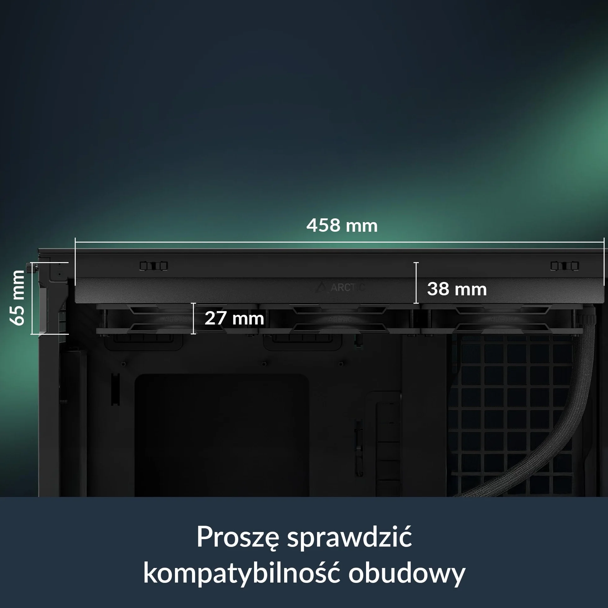 ARCTIC Liquid Freezer III Pro 420 A-RGB Chłodnica Procesora AIO 3x140mm Chłodzenie Wodne 38mm Pompa PWM Wentylator VRM AMD AM5/AM4 Intel LGA1851/1700 Czarny