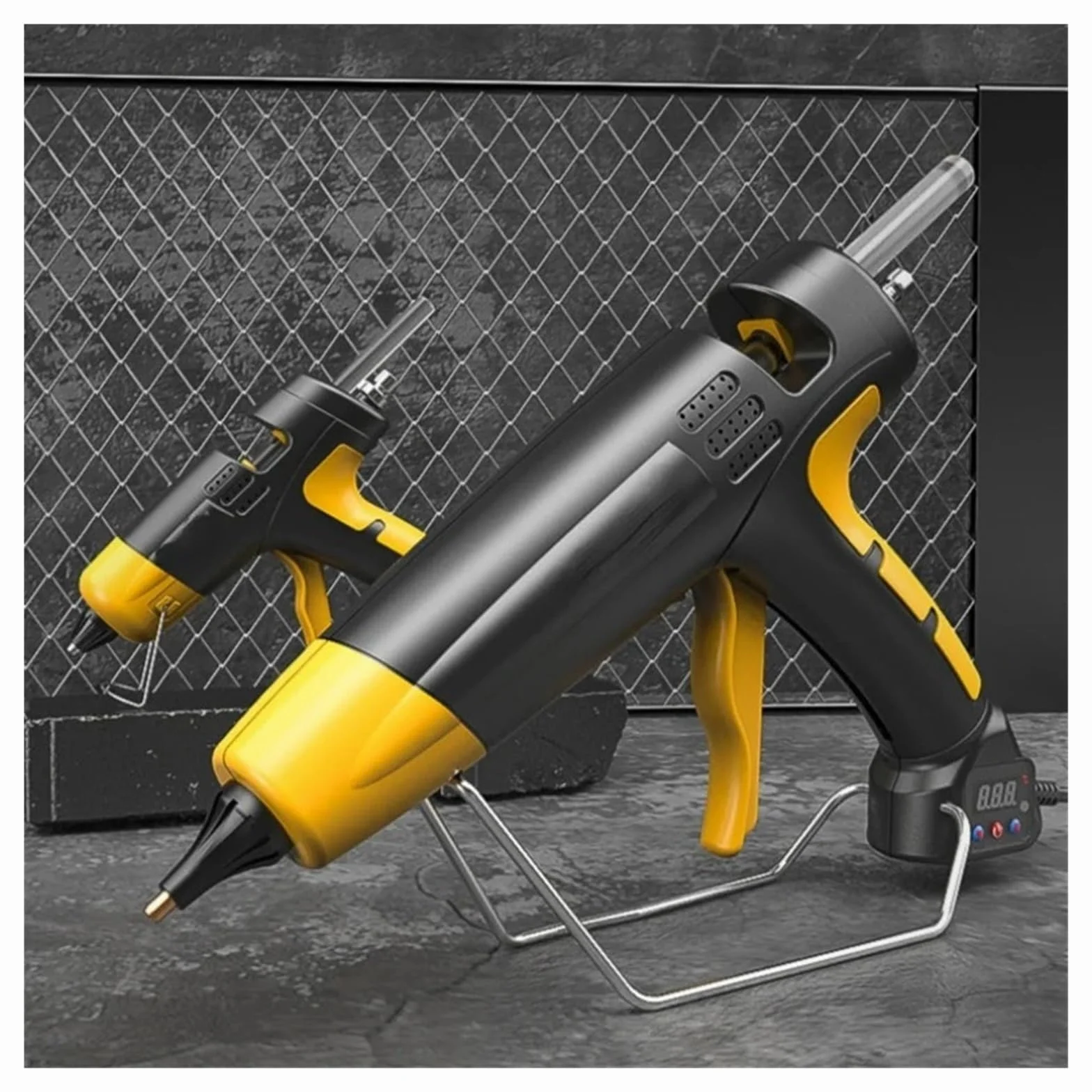 150W Pistolet Do Klejenia Na Gorąco Regulowana Temperatura 11 Mm Kleje Na Gorąco W Sztyfcie Gospodarstwa Domowego Narzędzia Do Rękodzieła DIY Szybkie Nagrzewanie(150W-Digital-Yellow)