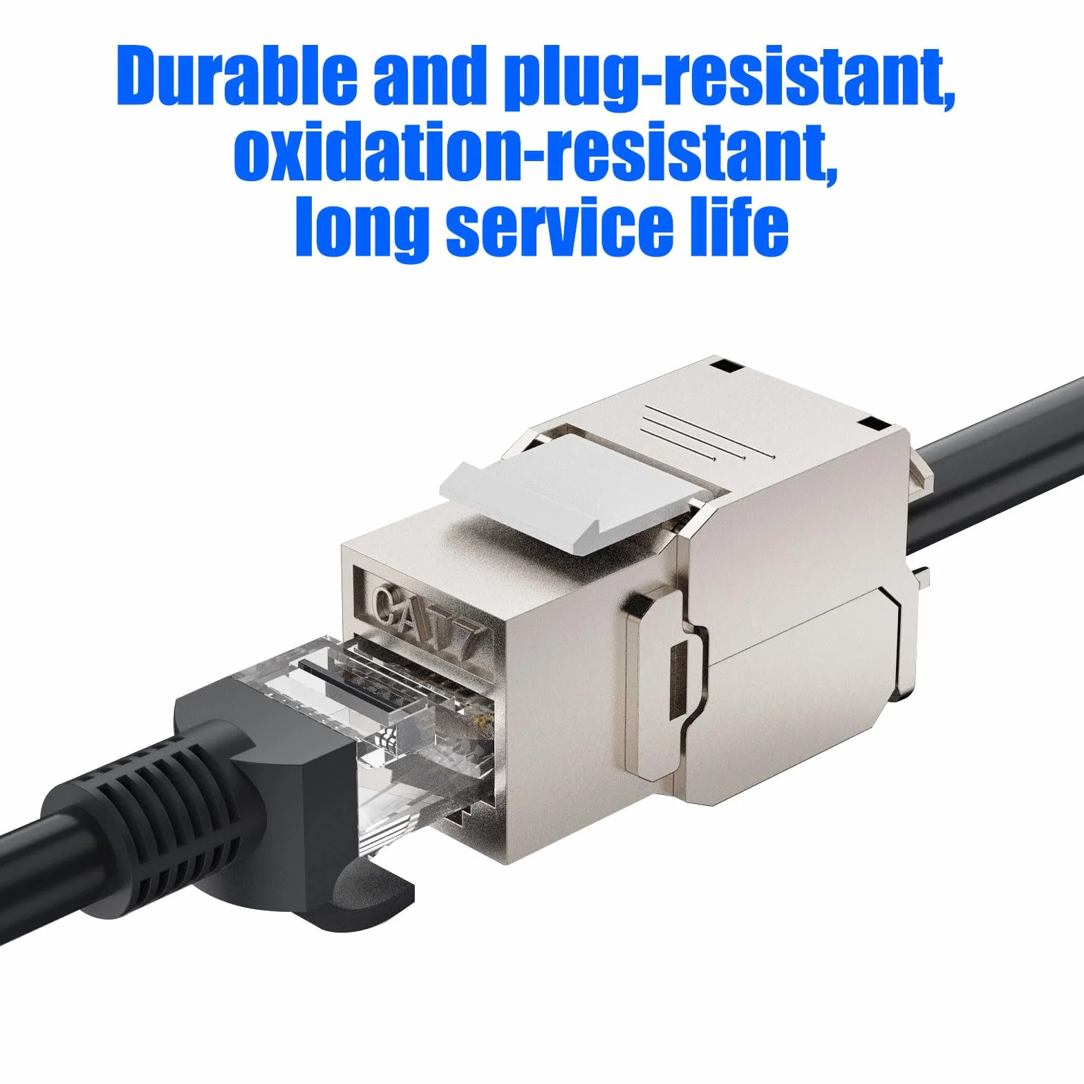 Joycabin Gniazdo sieciowe 2 porty CAT 7 podtynkowe i 2 x CAT 7 Keystone RJ45 moduł LAN Ethernet Keystone puszka gniazdo do zabudowy do CAT 5e CAT 6 CAT 6a maks. 10 Gbit/s STP podtynkowe gniazdo