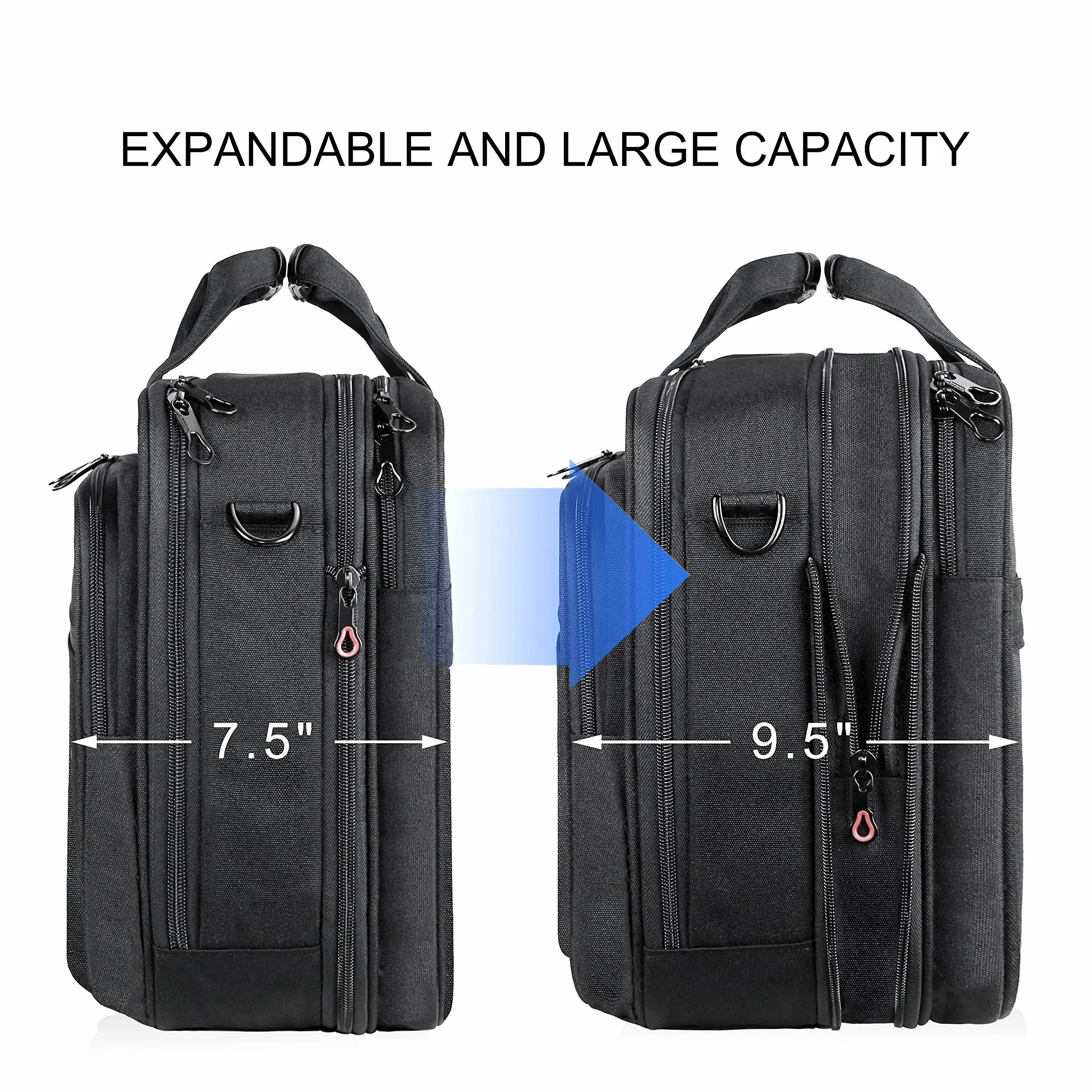 KROSER 18" torba na ramię na laptopa wodoodporna z kieszeniami RFID do 17,3"